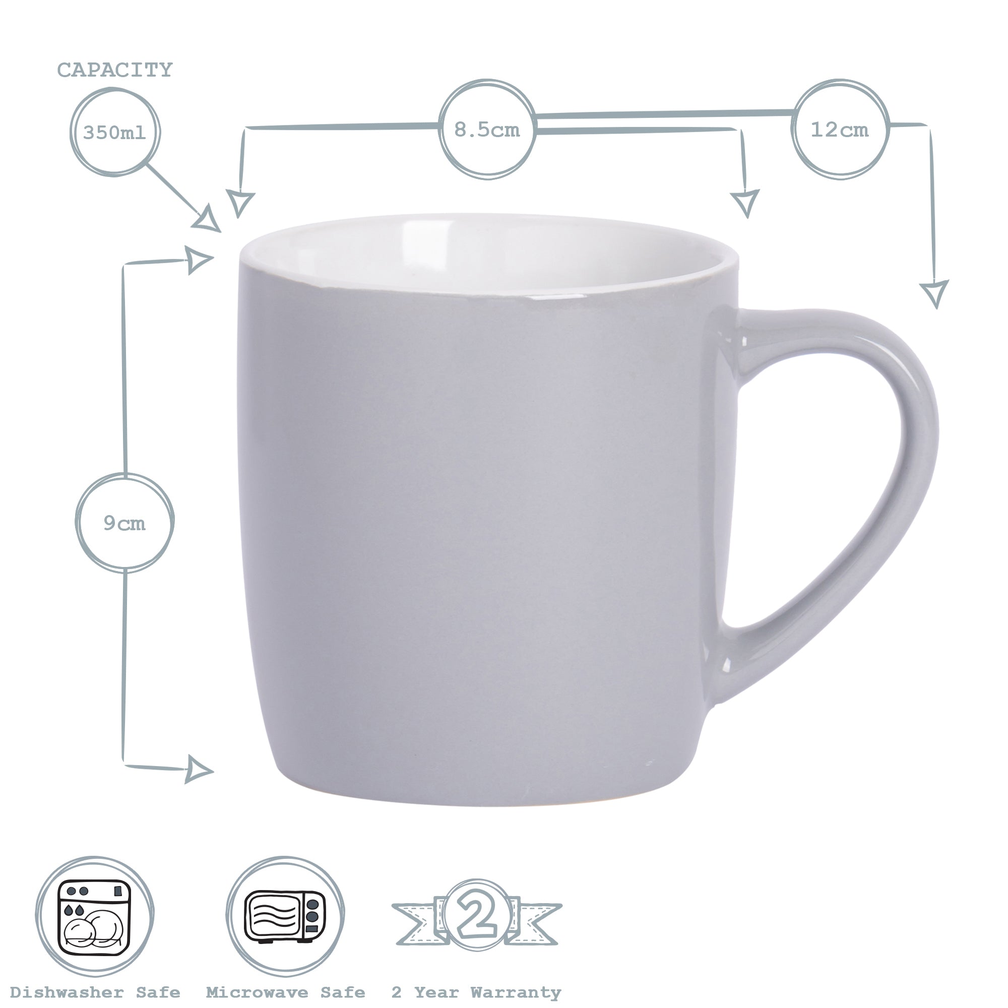 Mug - 350ml - Grey