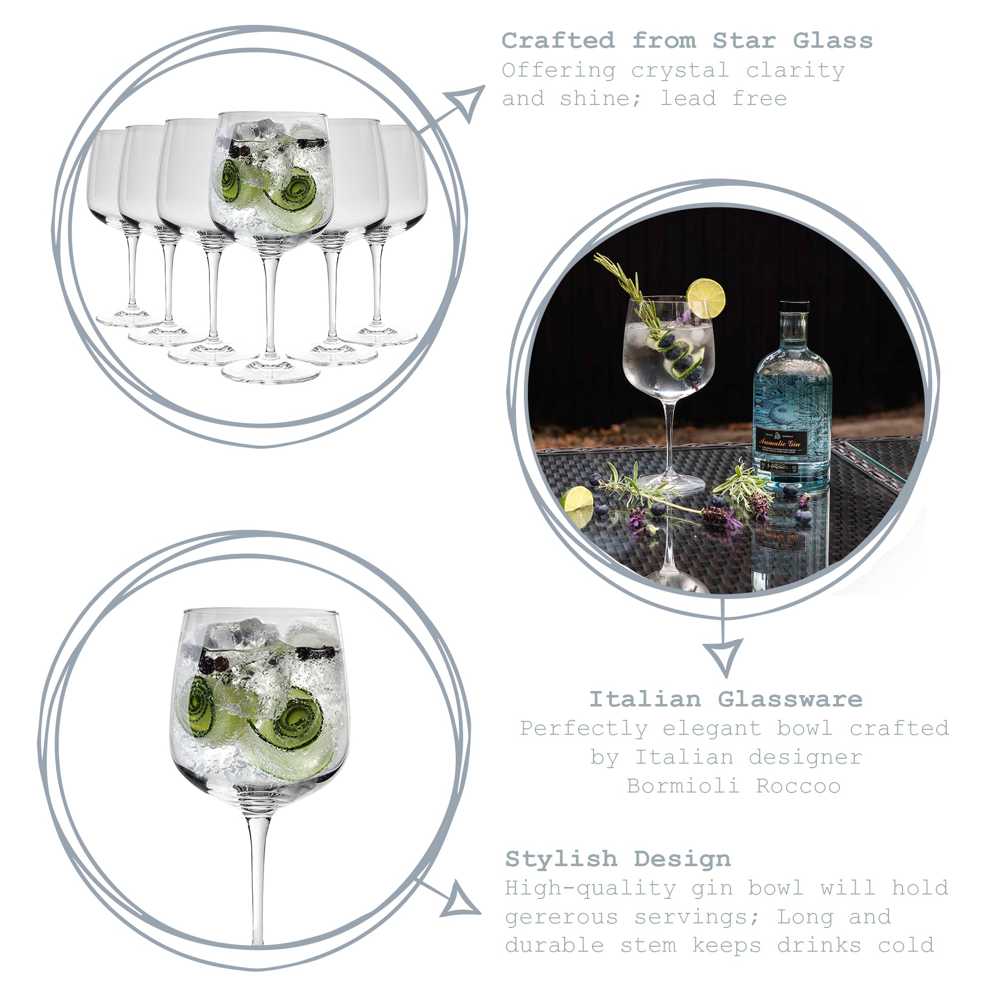 Premium Gin and Tonic Glass - 755ml