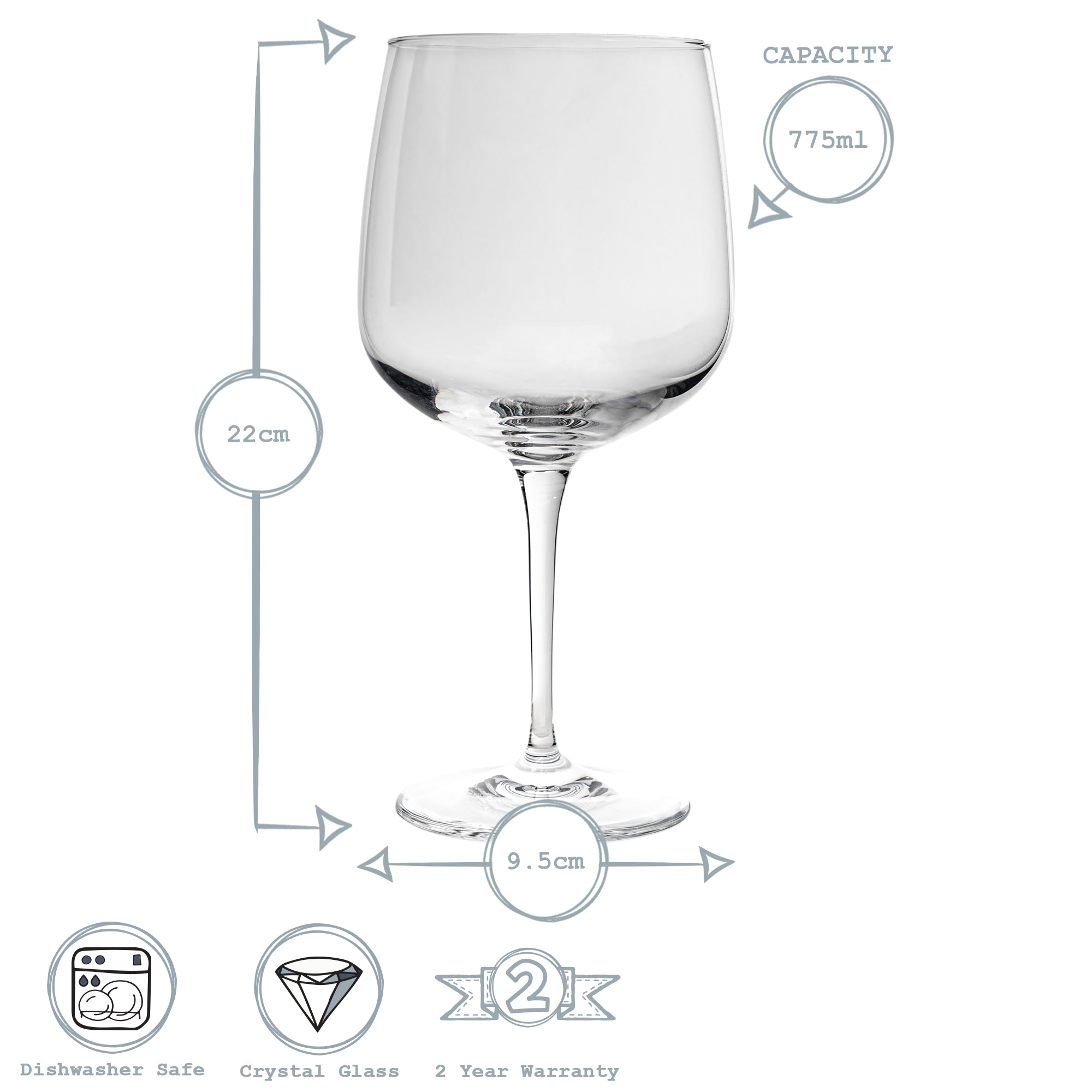 Premium Gin and Tonic Glass - 755ml