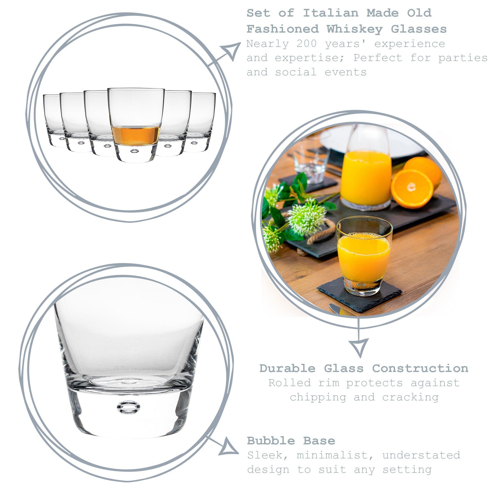 Luna Double Old Fashioned Tumbler - 340ml