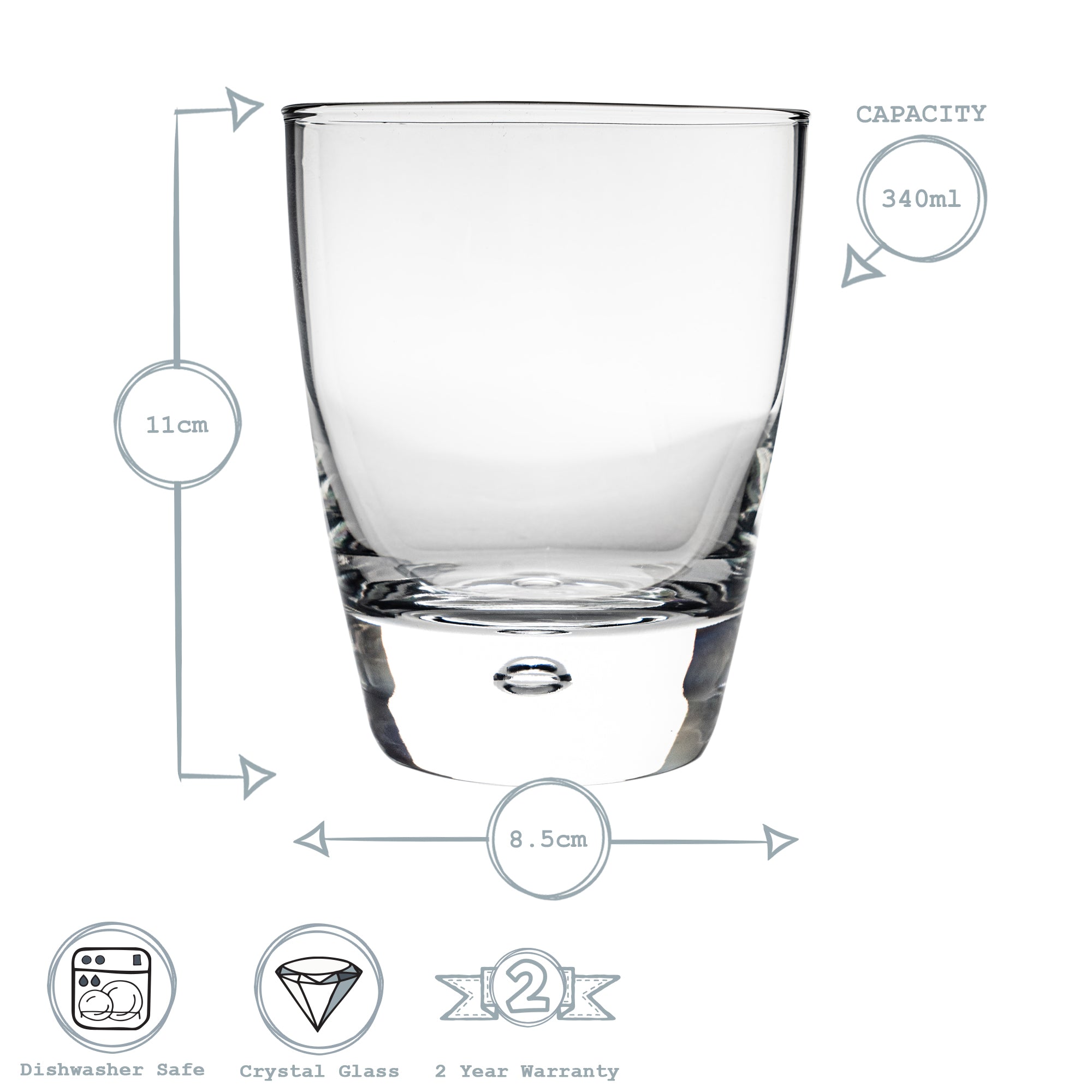 Luna Double Old Fashioned Tumbler - 340ml