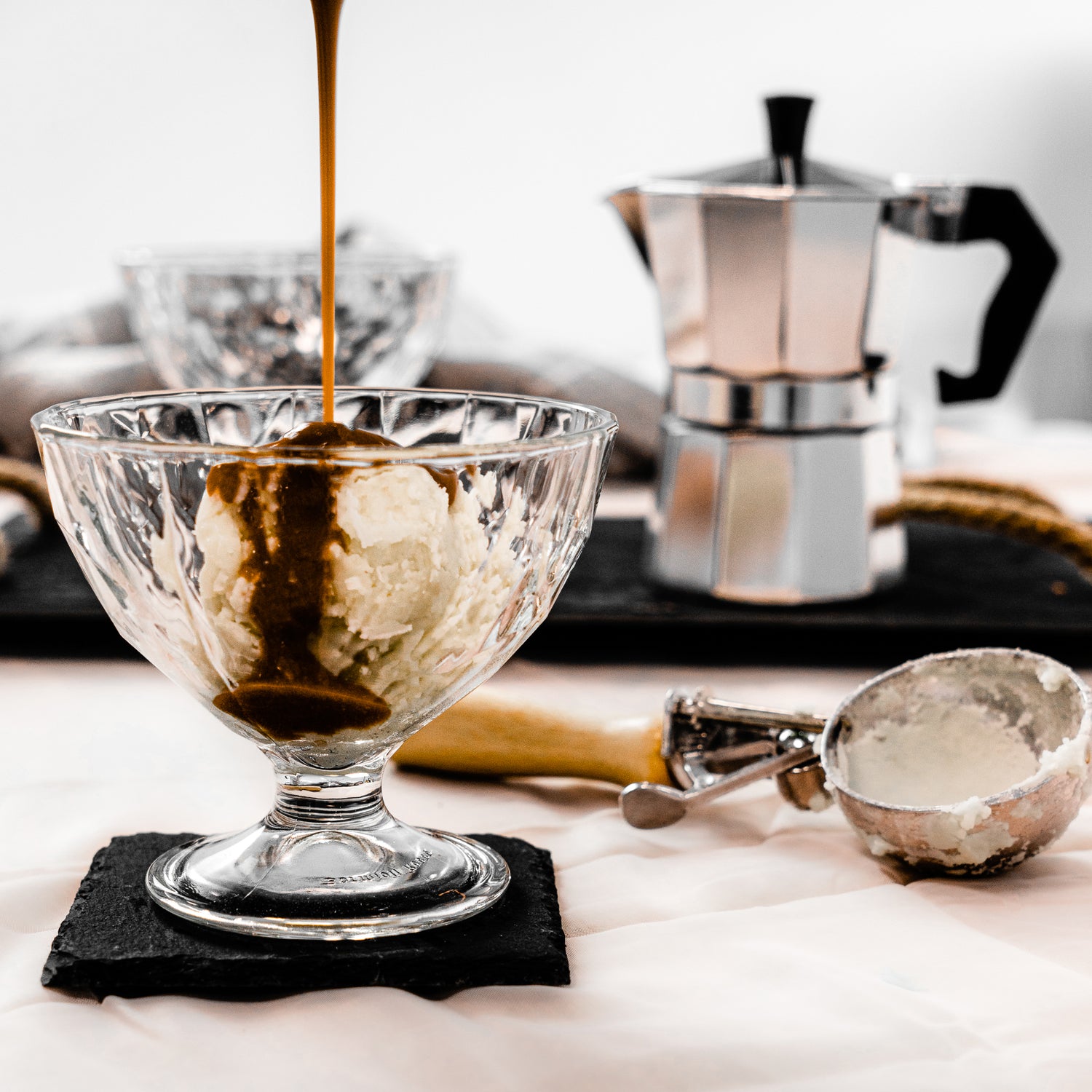 Diamond Glass Dessert Bowl - 360ml