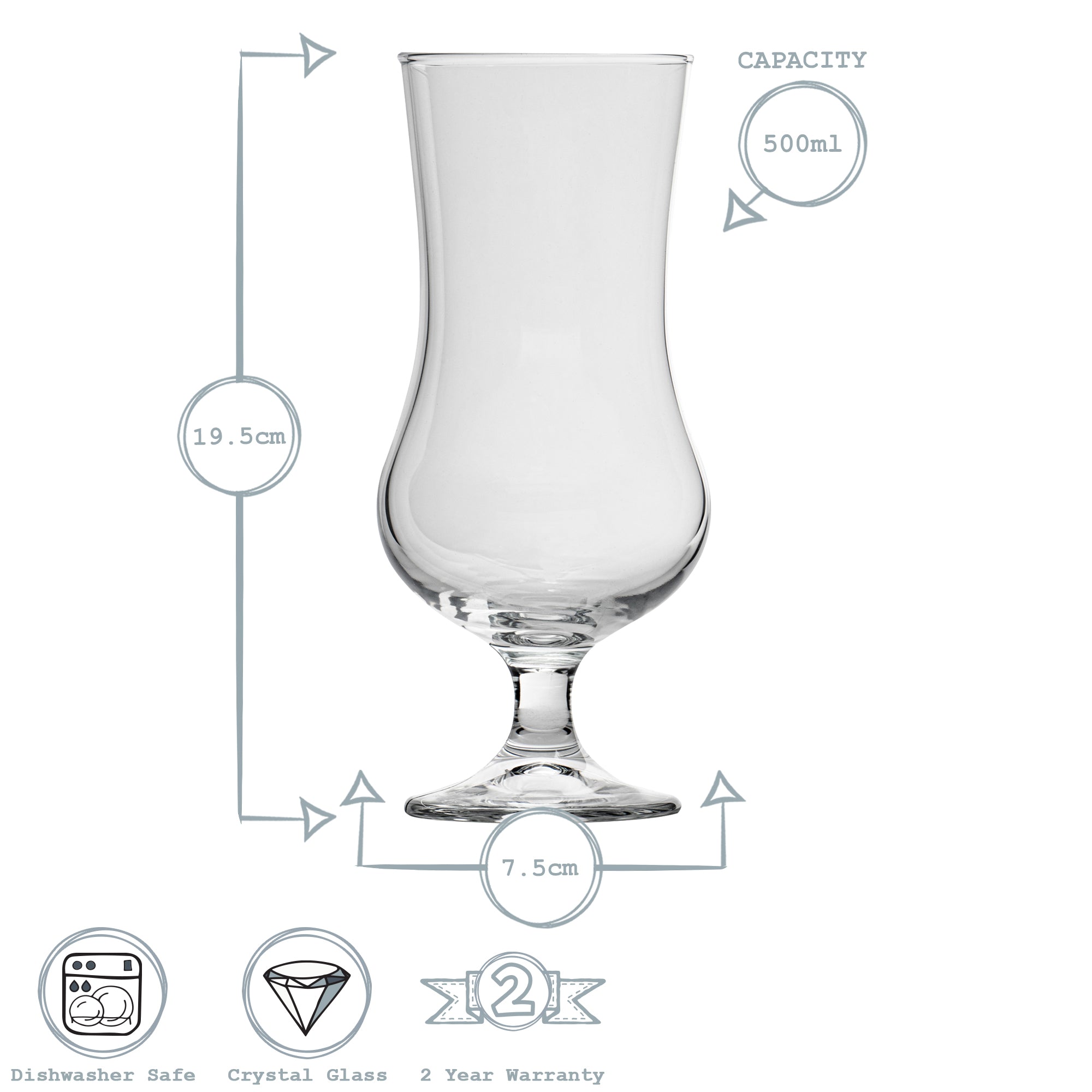 Ale Cal 500ml Glass