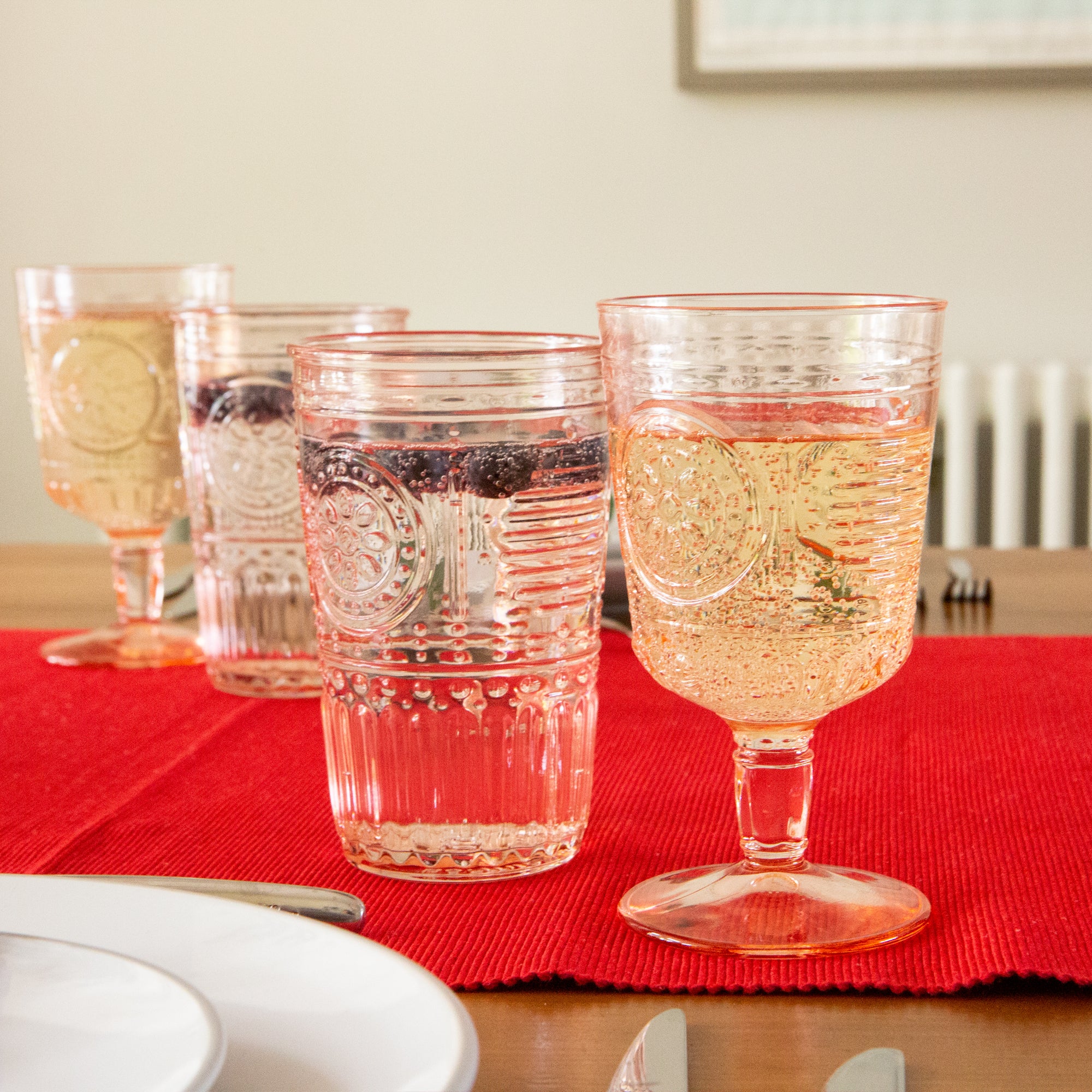 Romantic Wine Glass - 320ml - Pink