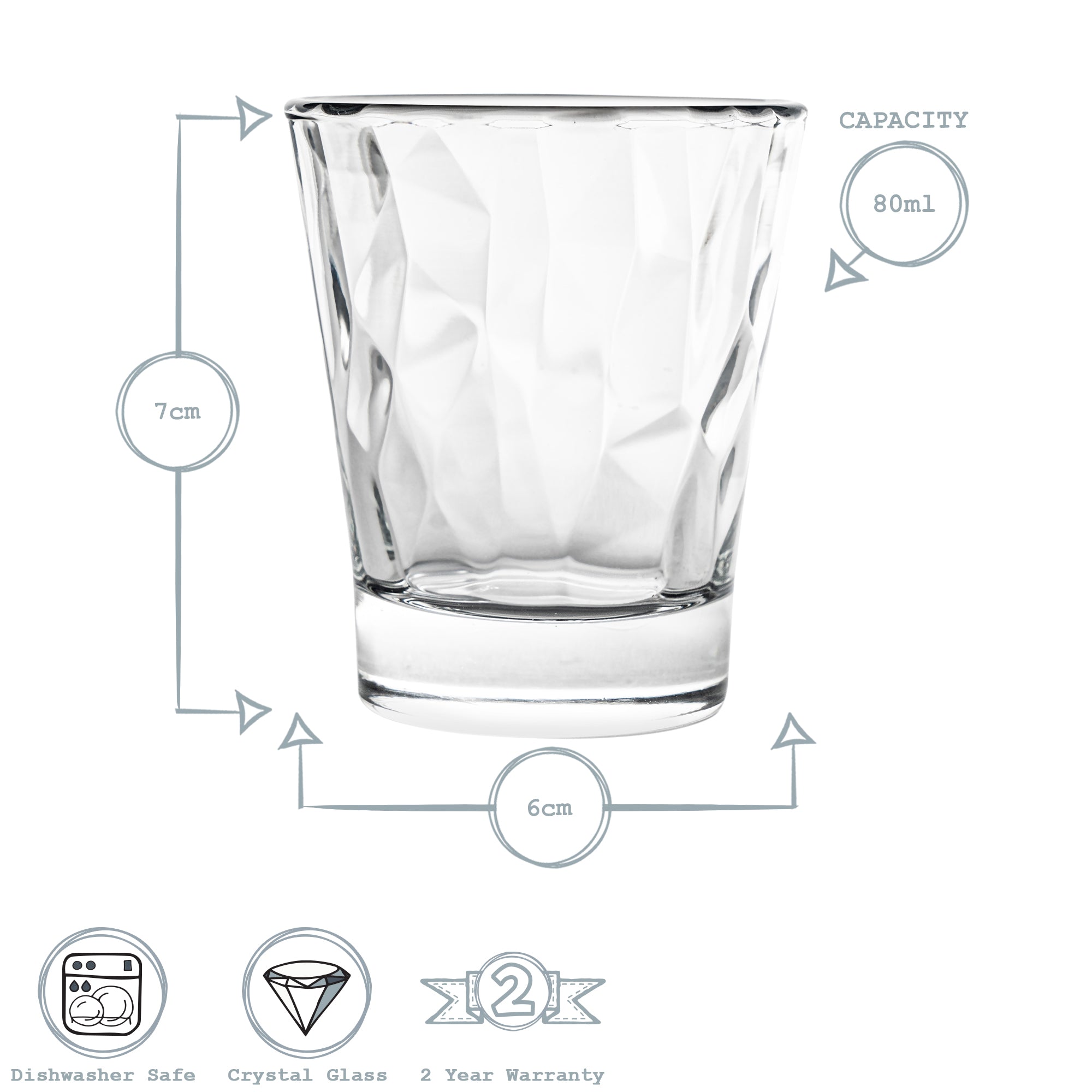 Diamond Shot Glass - 80ml