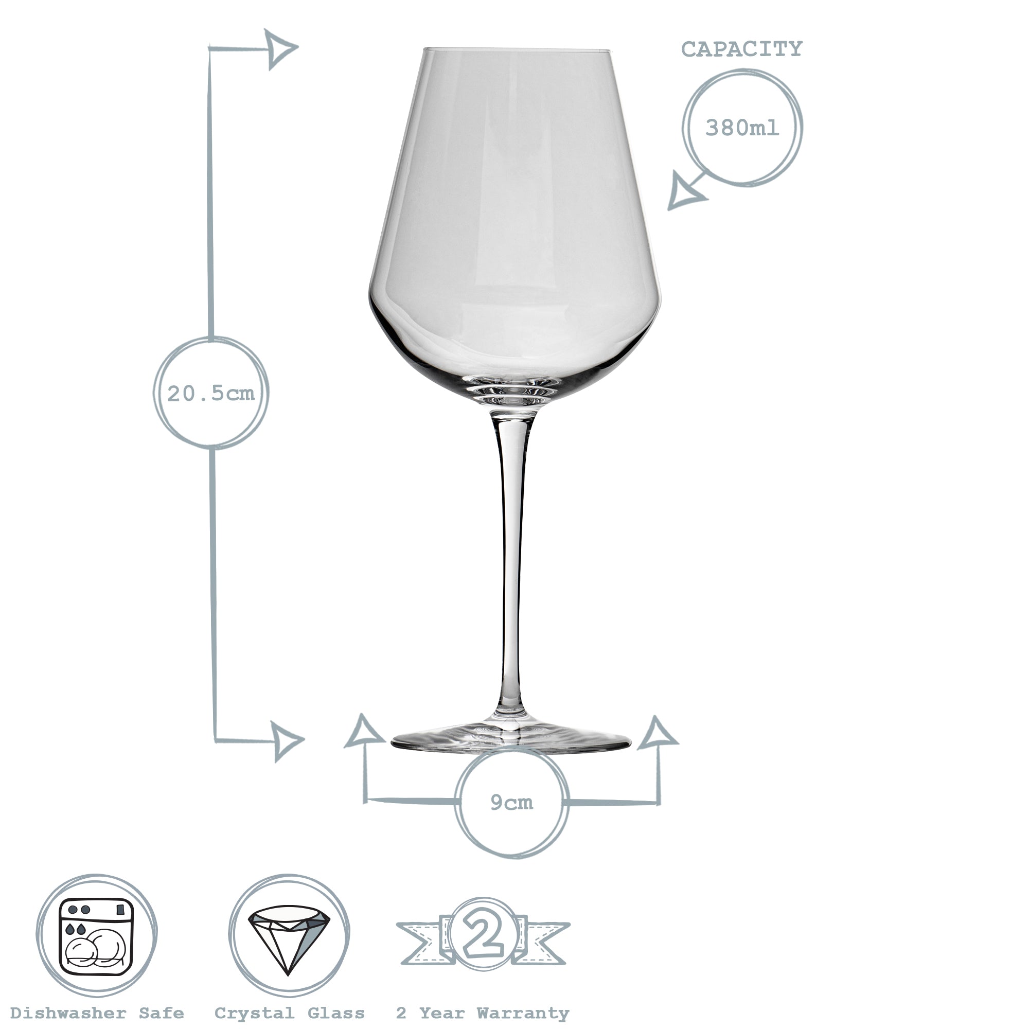 Inalto Uno White Wine Glass - 380ml