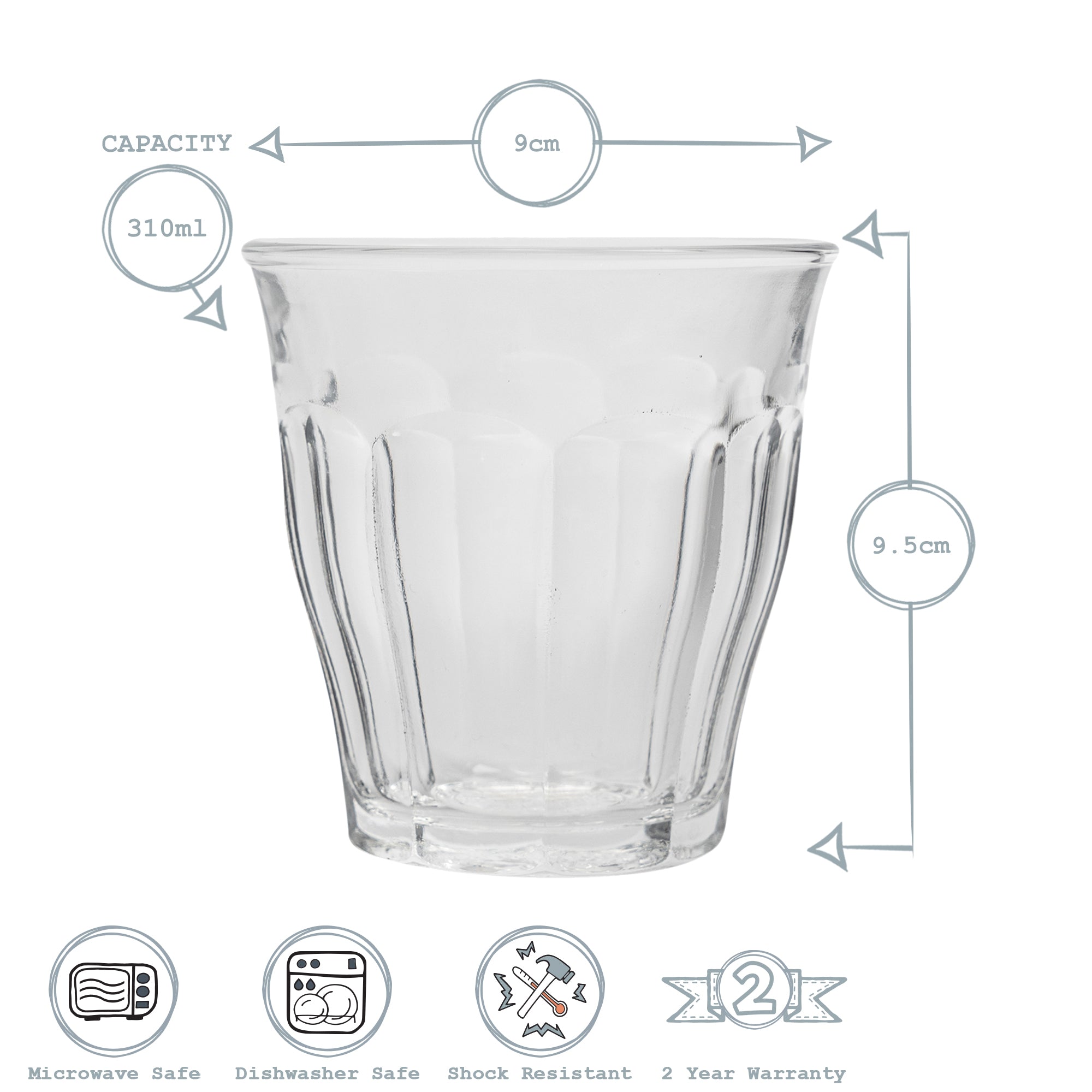 Picardie Tumbler - 310ml - Blue