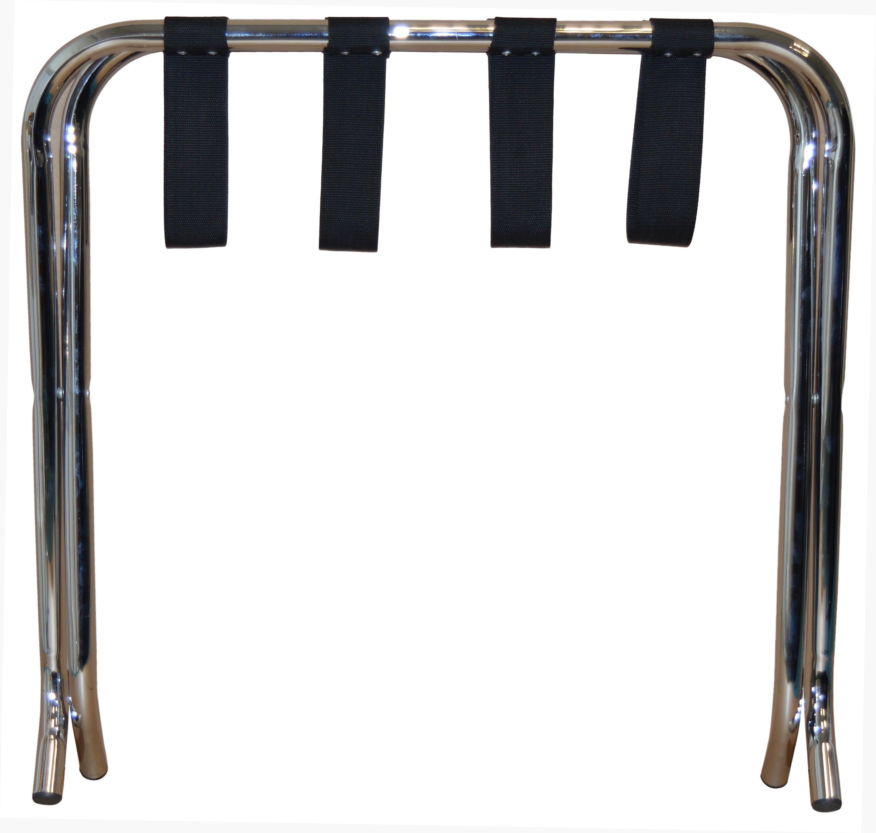 Folding Metal Luggage Rack - Chrome