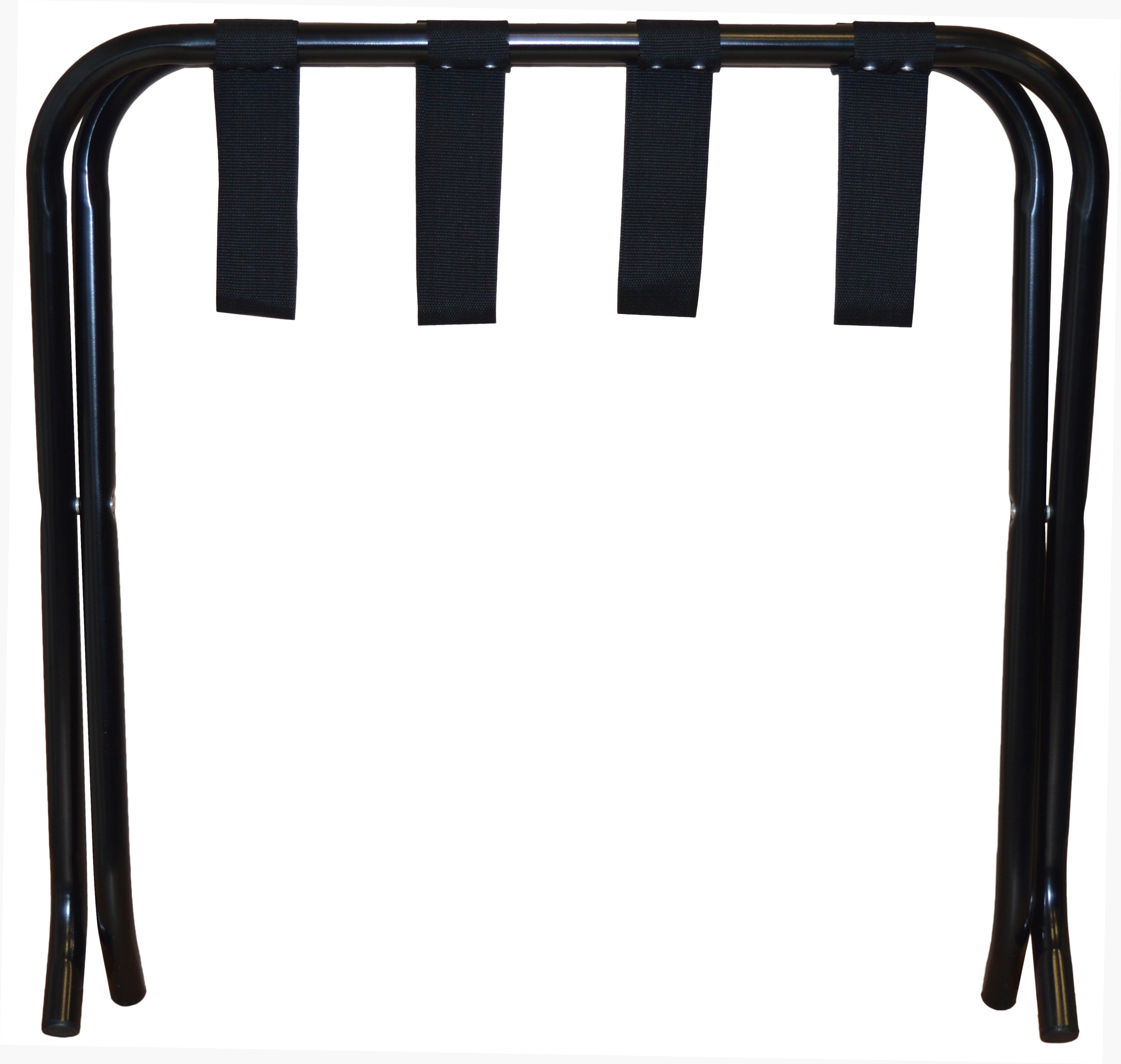 Folding Metal Luggage Rack - Black
