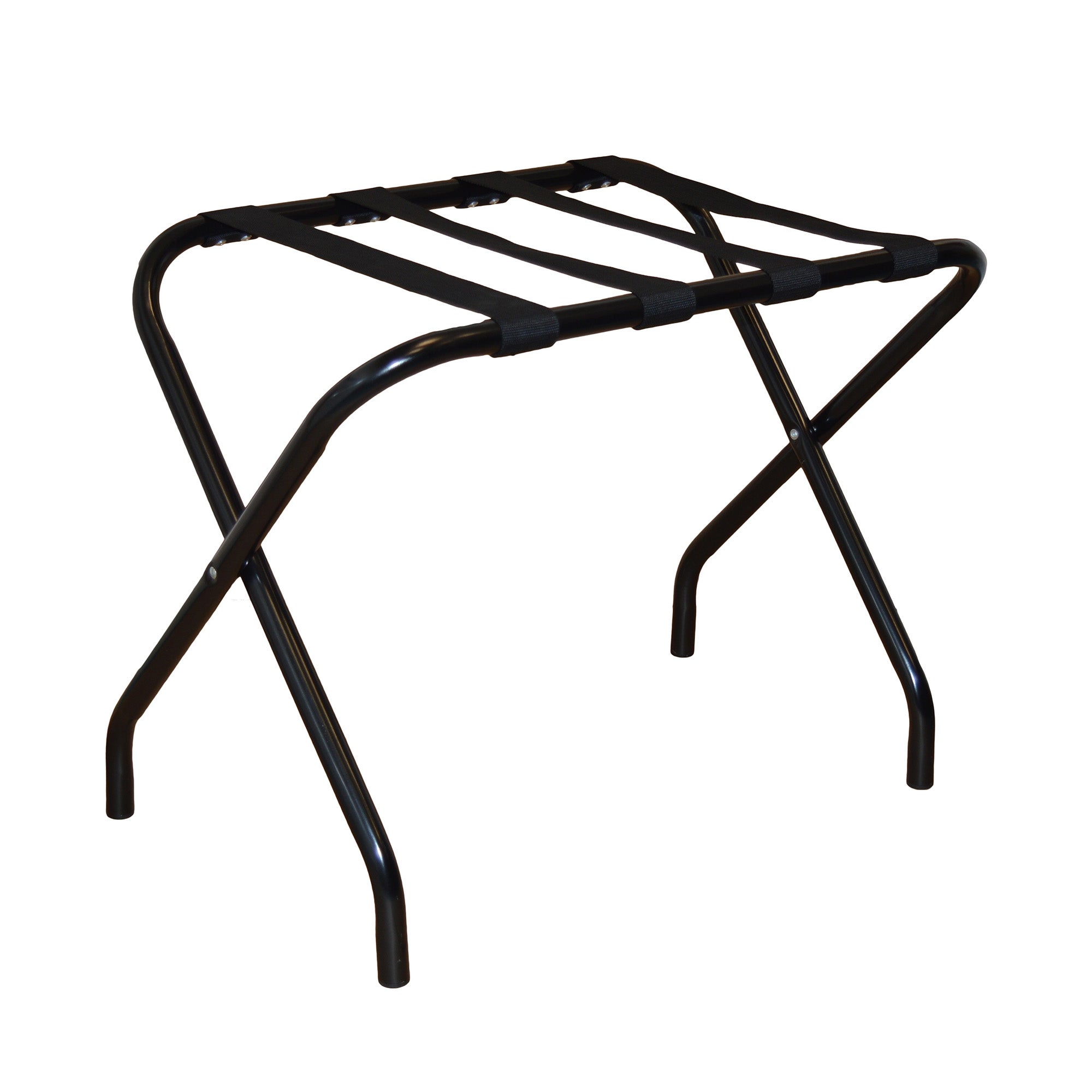 Harbour Housewares Folding Metal Luggage Rack - Black