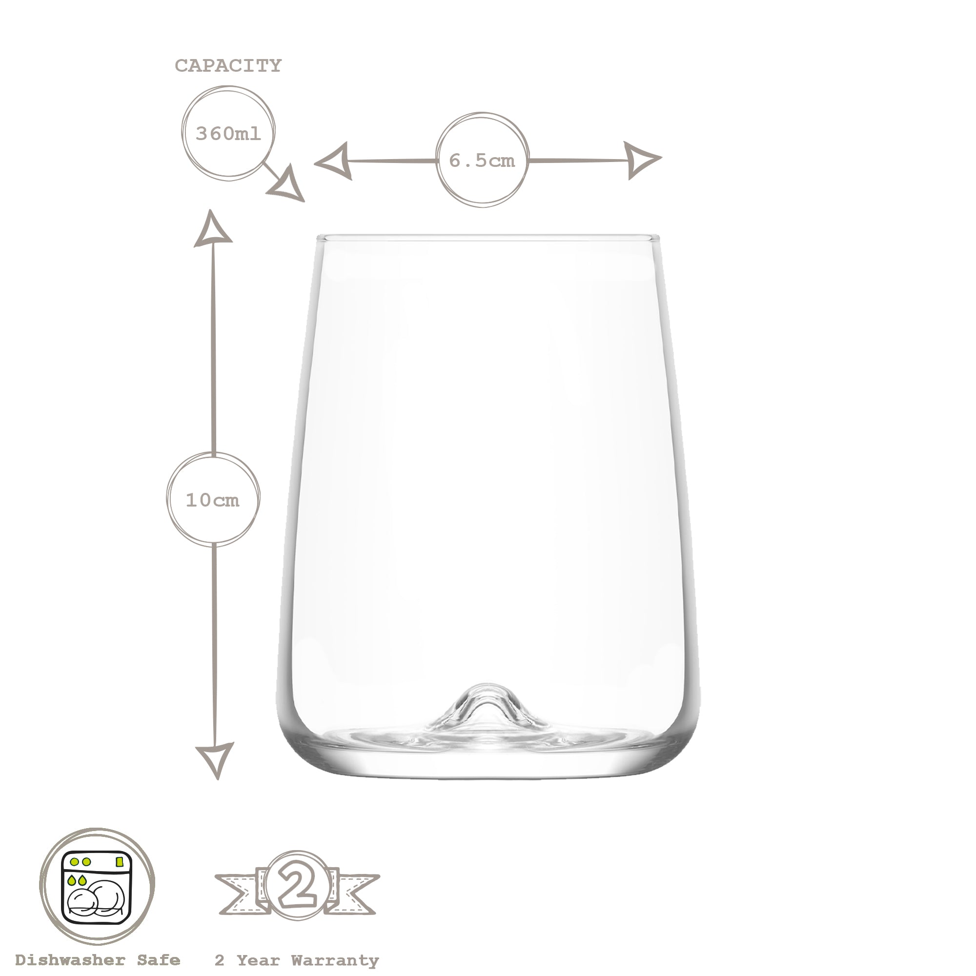 360ml Terra Tumbler Glass