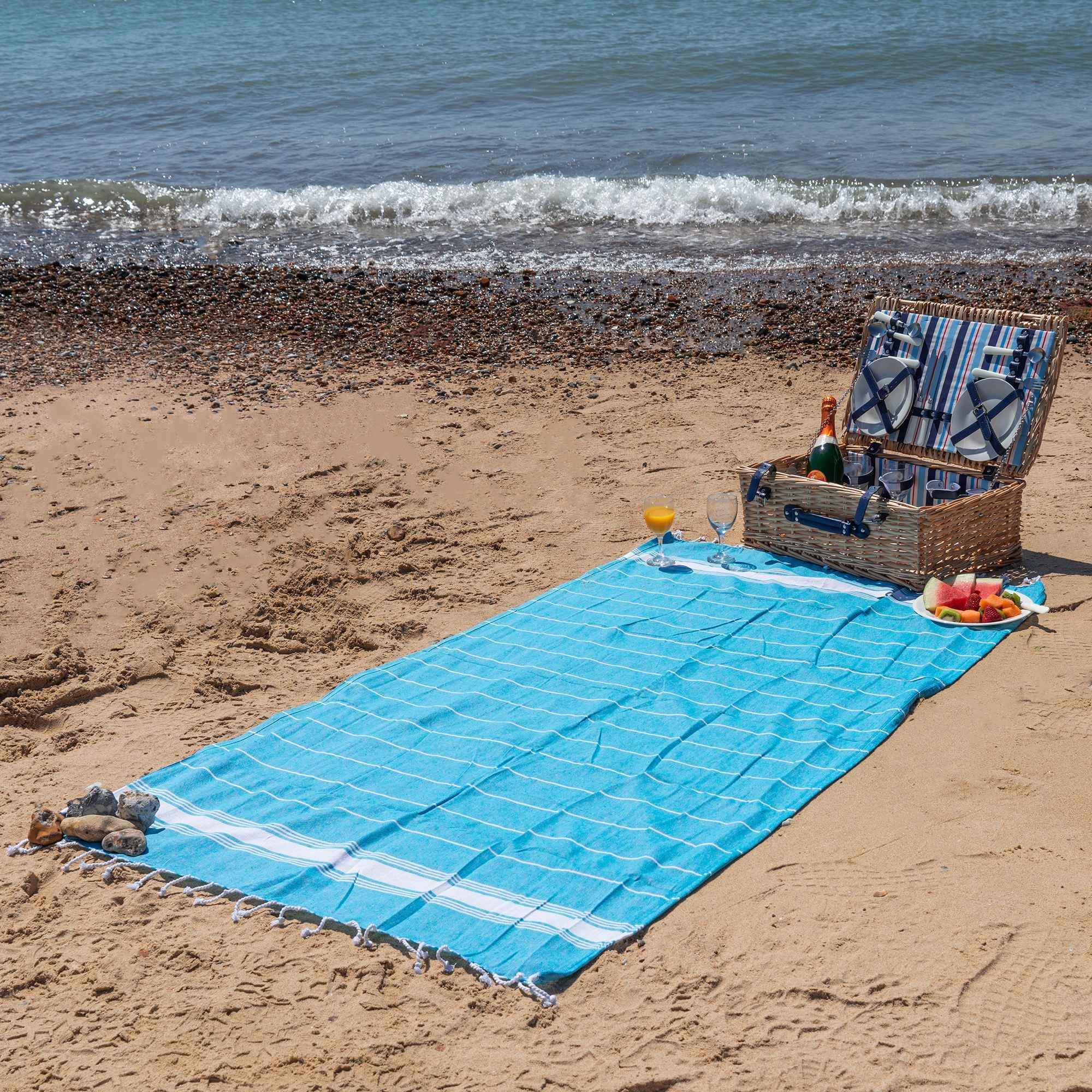 Turkish Beach Towel - Light Blue