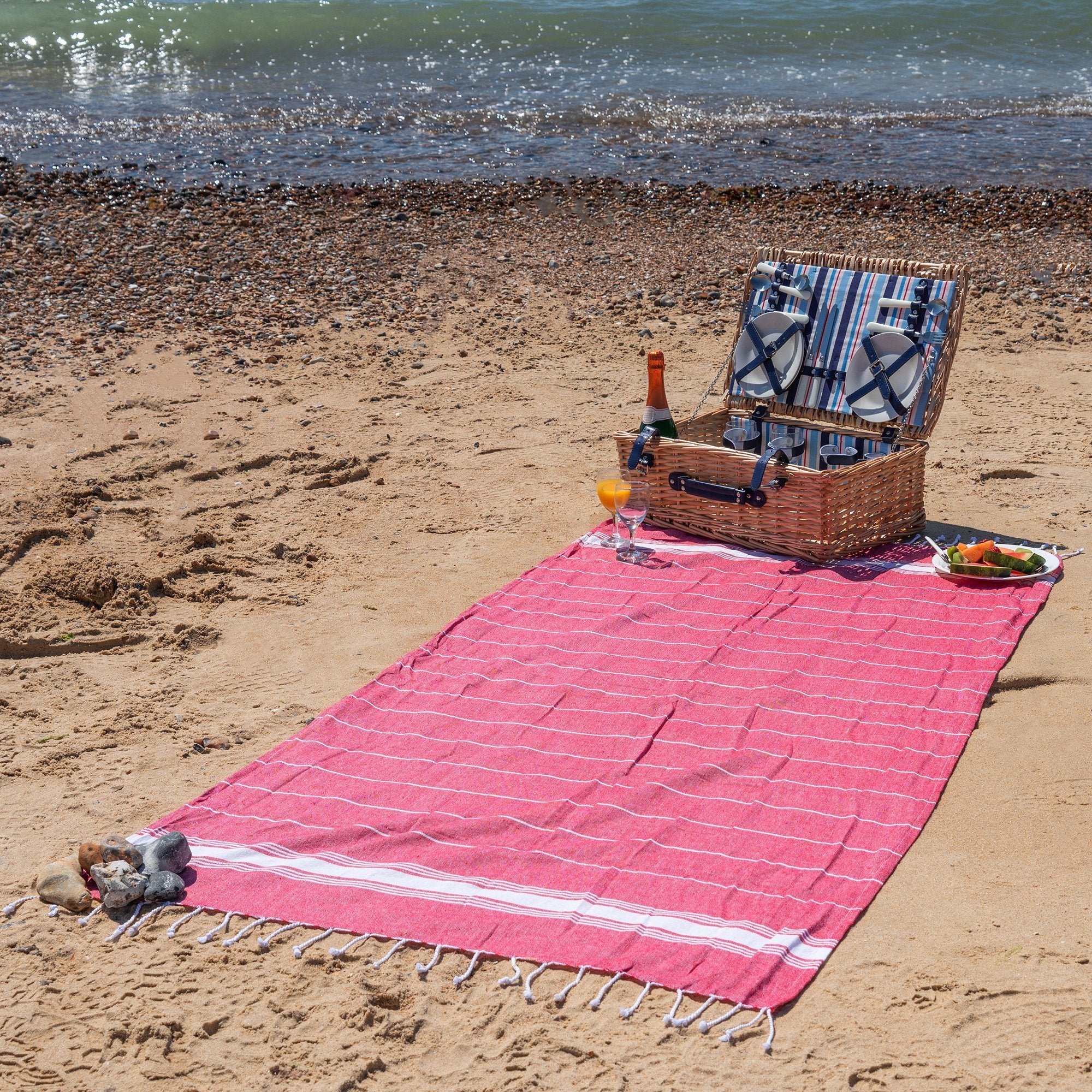 Turkish Beach Towel - Pink