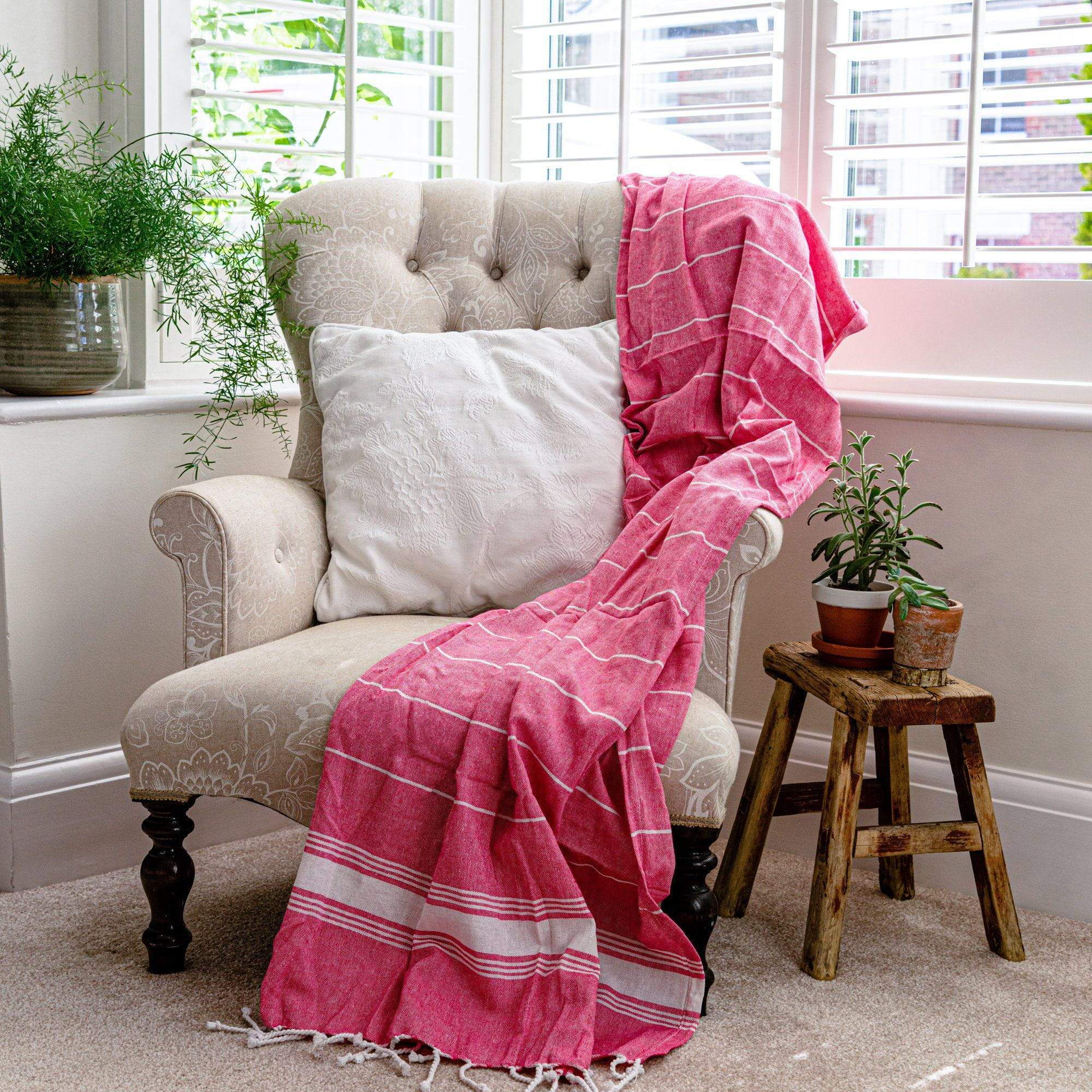 Turkish Beach Towel - Pink