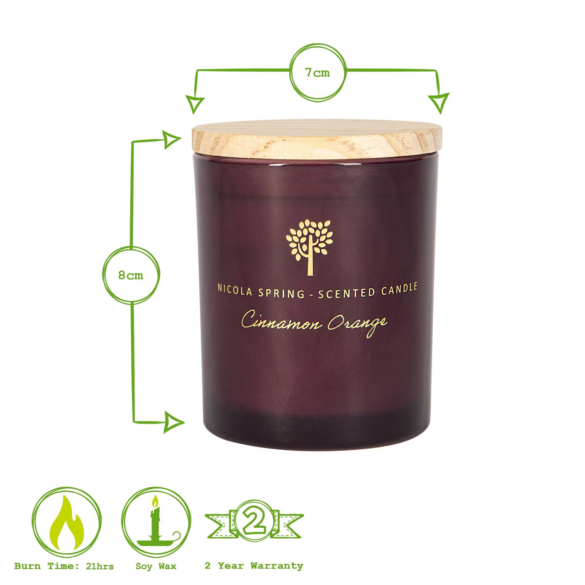 130g Cinnamon Orange Soy Wax Scented Candle