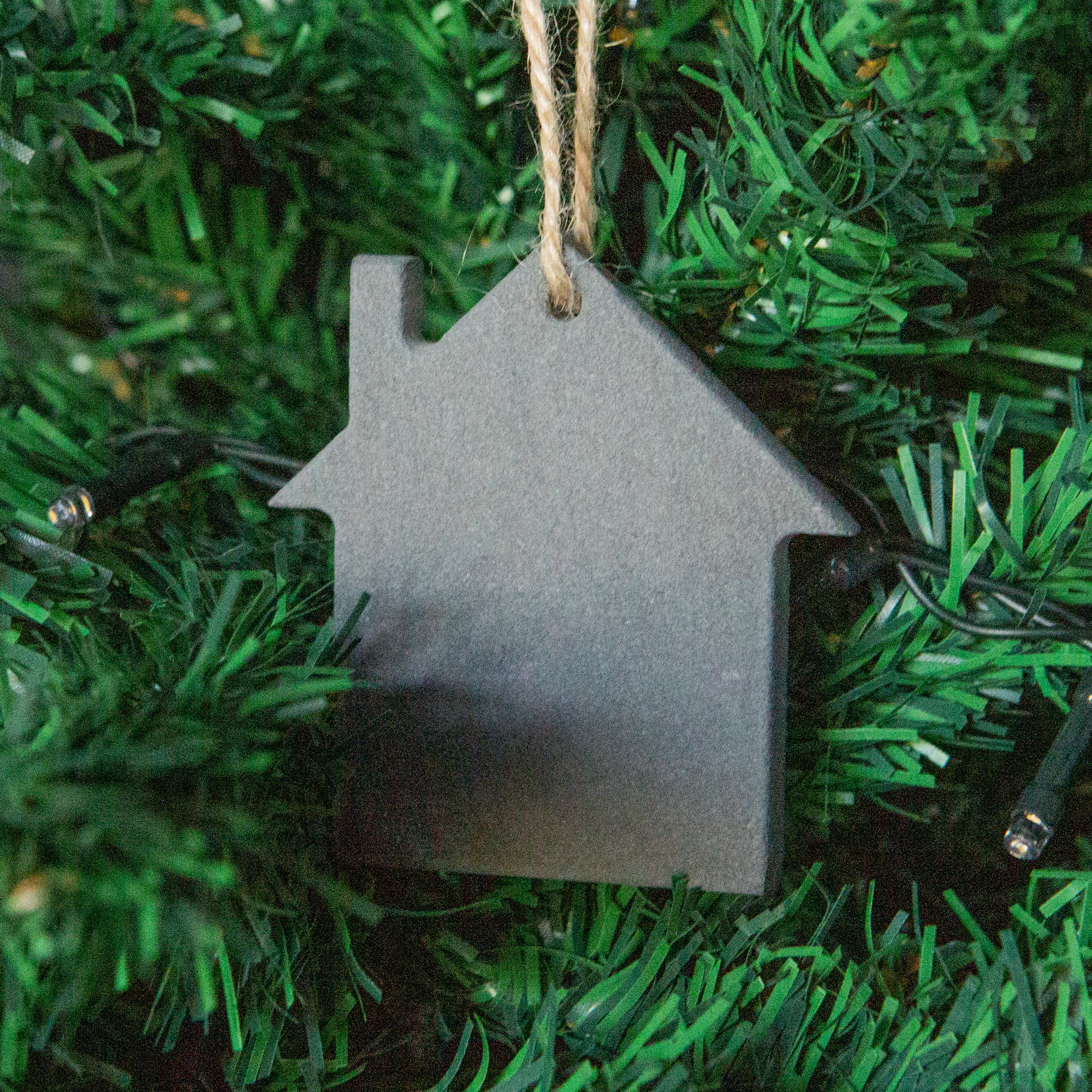 Slate Christmas Tree Decoration - House