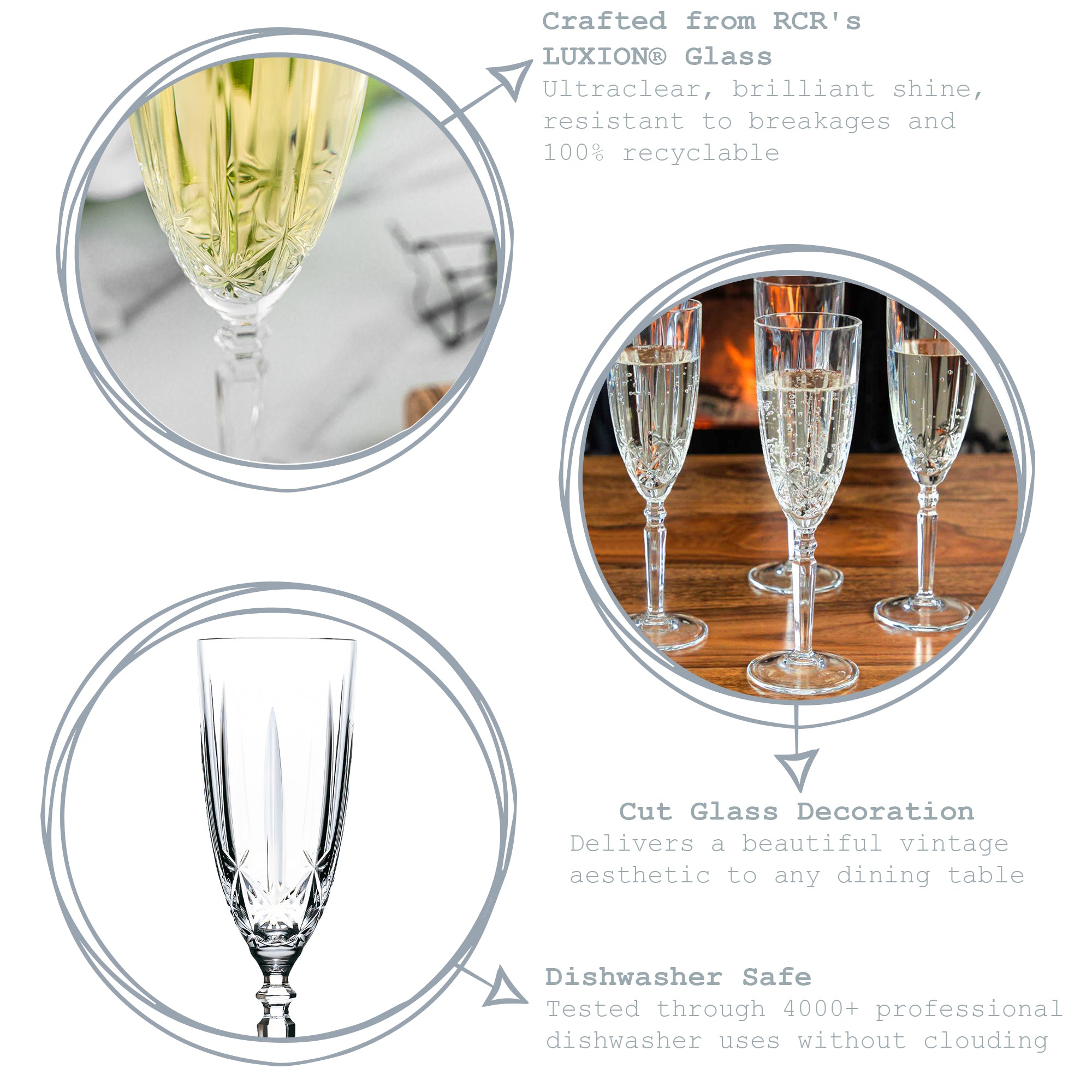 RCR Orchestra Champagne Flute 200ml