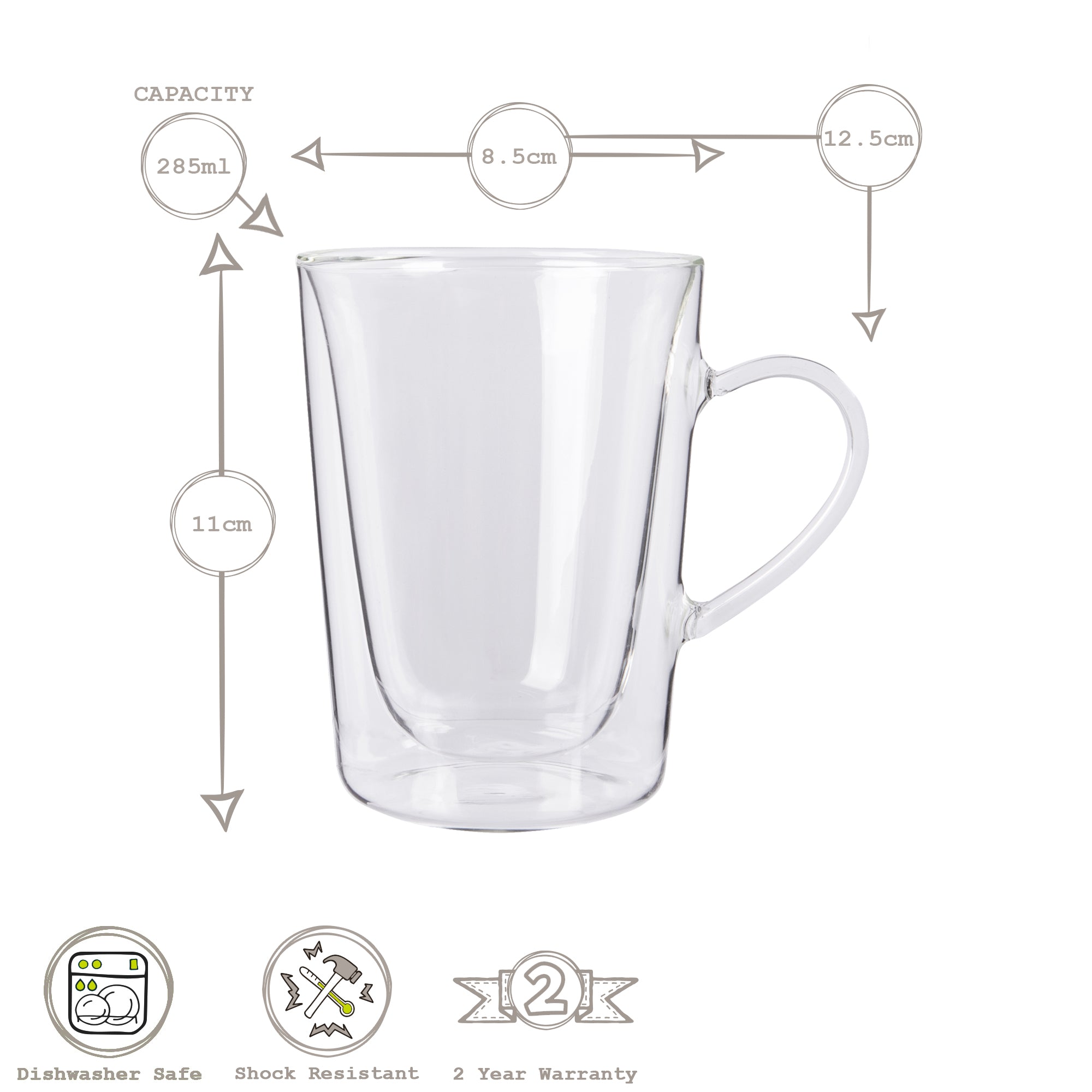Double Walled Latte Mug