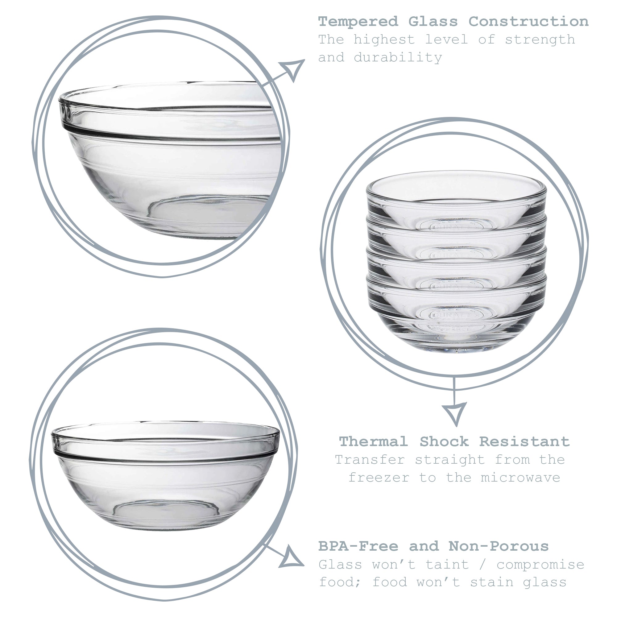 Lys Glass Stacking Bowl - 31cm