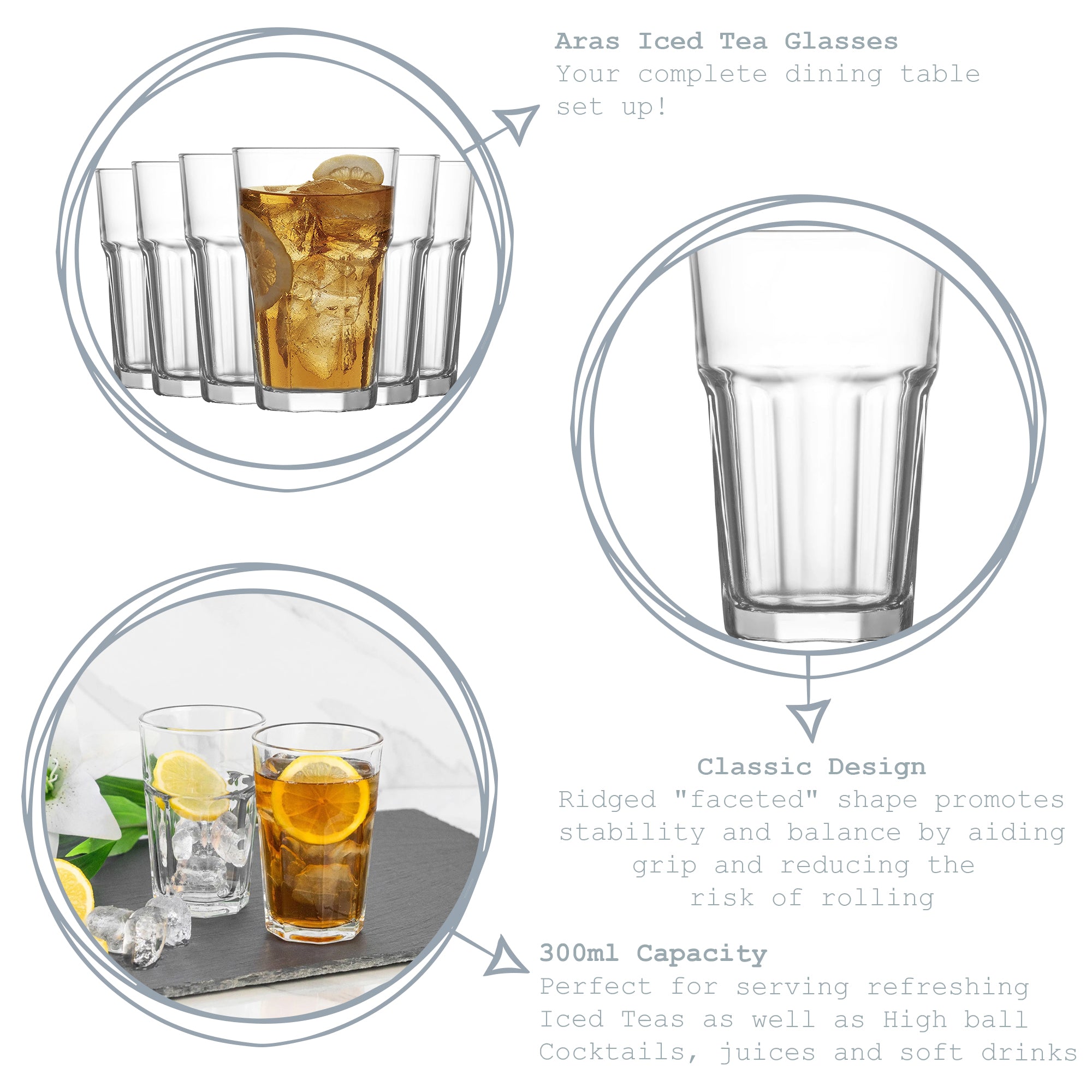 Aras Iced Tea Glass - 300ml