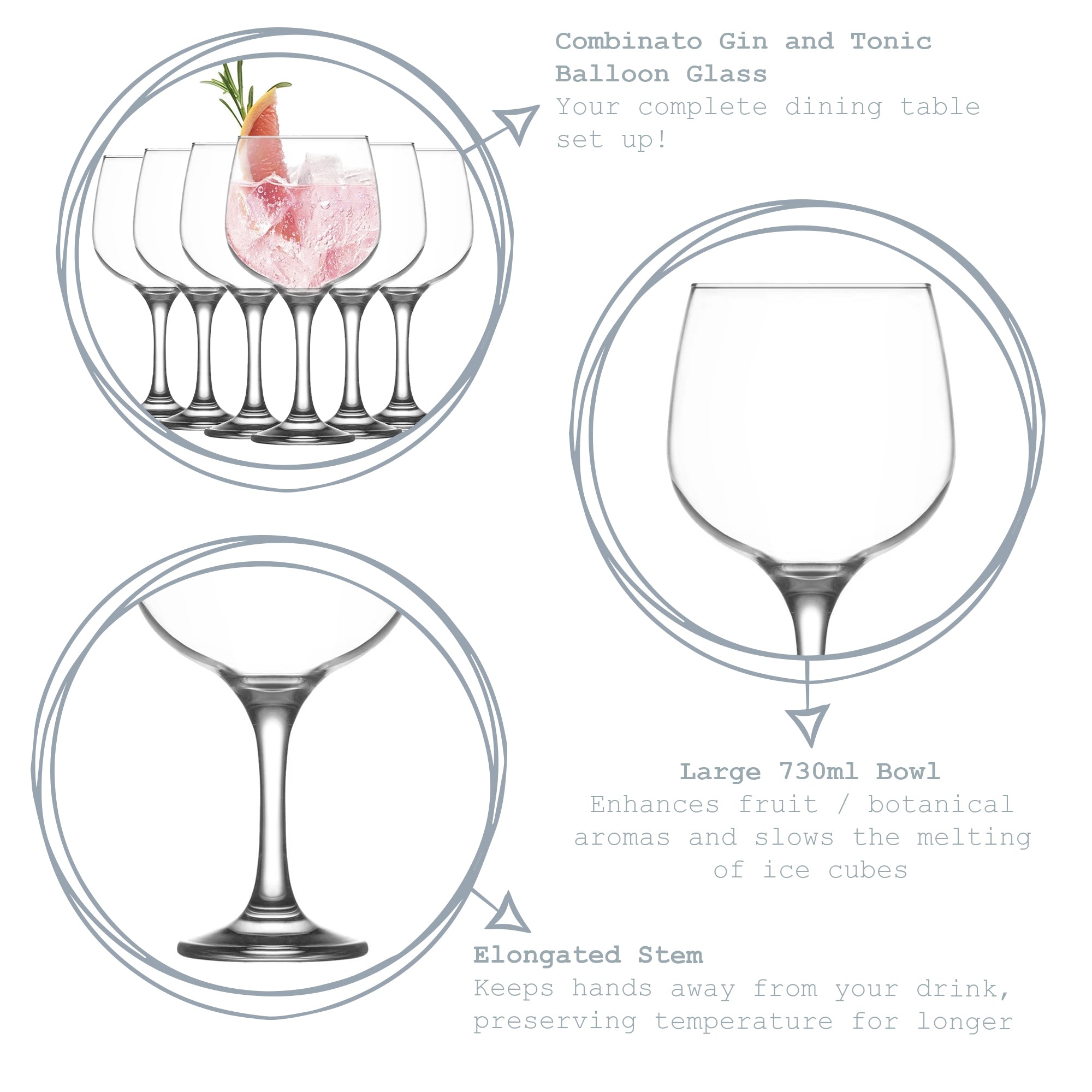 Combinato Gin Glass - 730ml