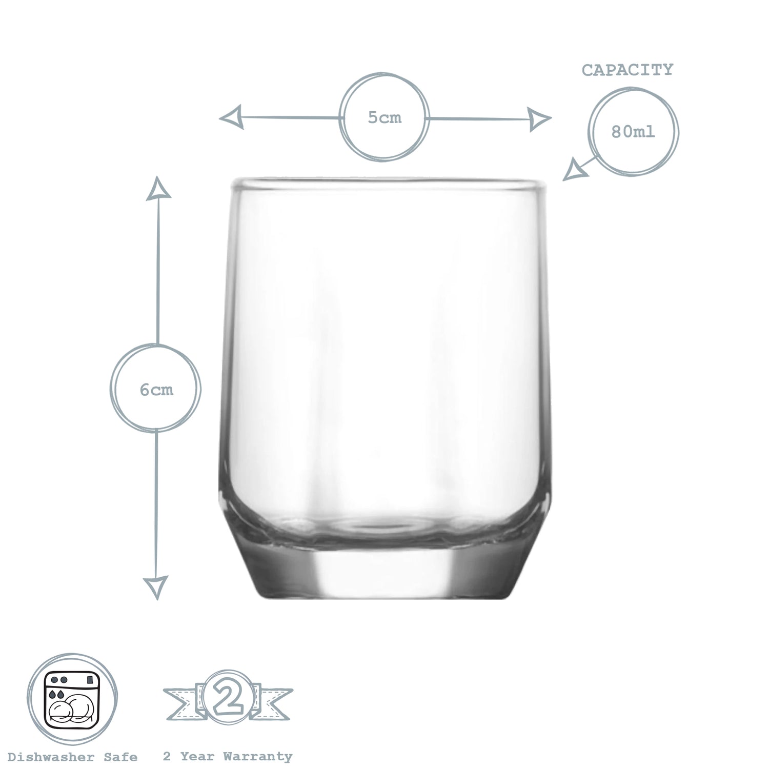 Diamond Shot Glass - 80ml