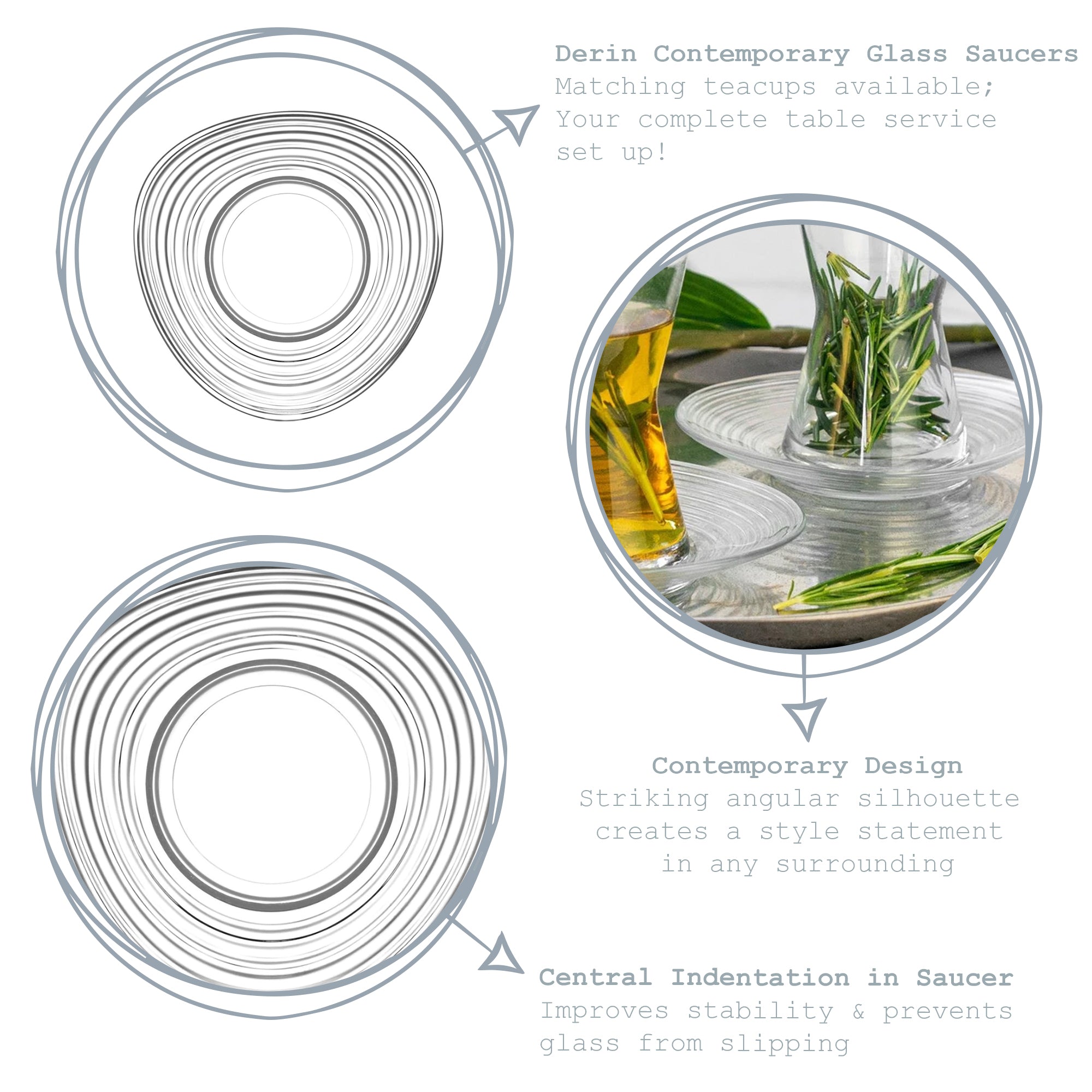 Derin Tea Saucer - 13cm