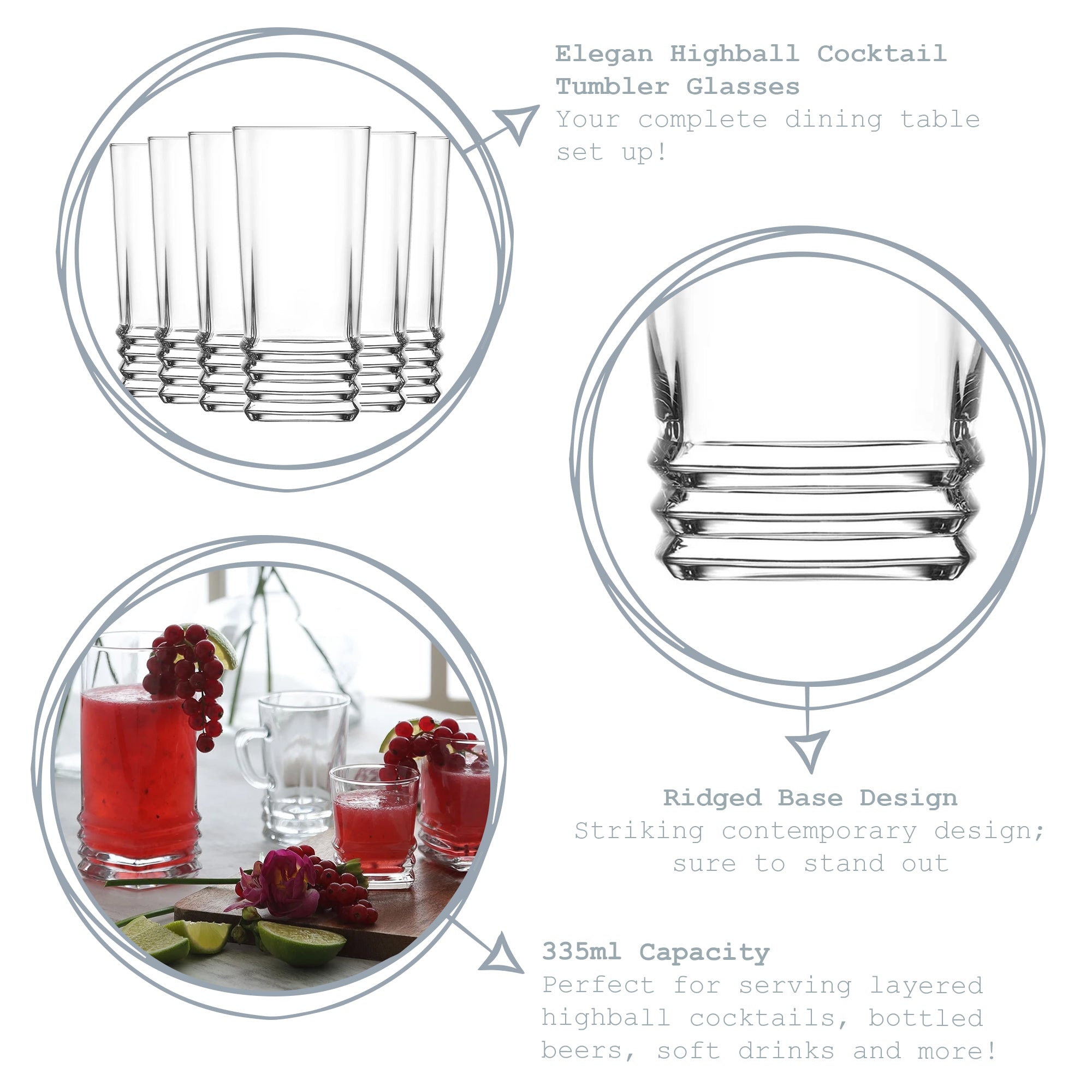 Elegan Highball Glass - 335ml