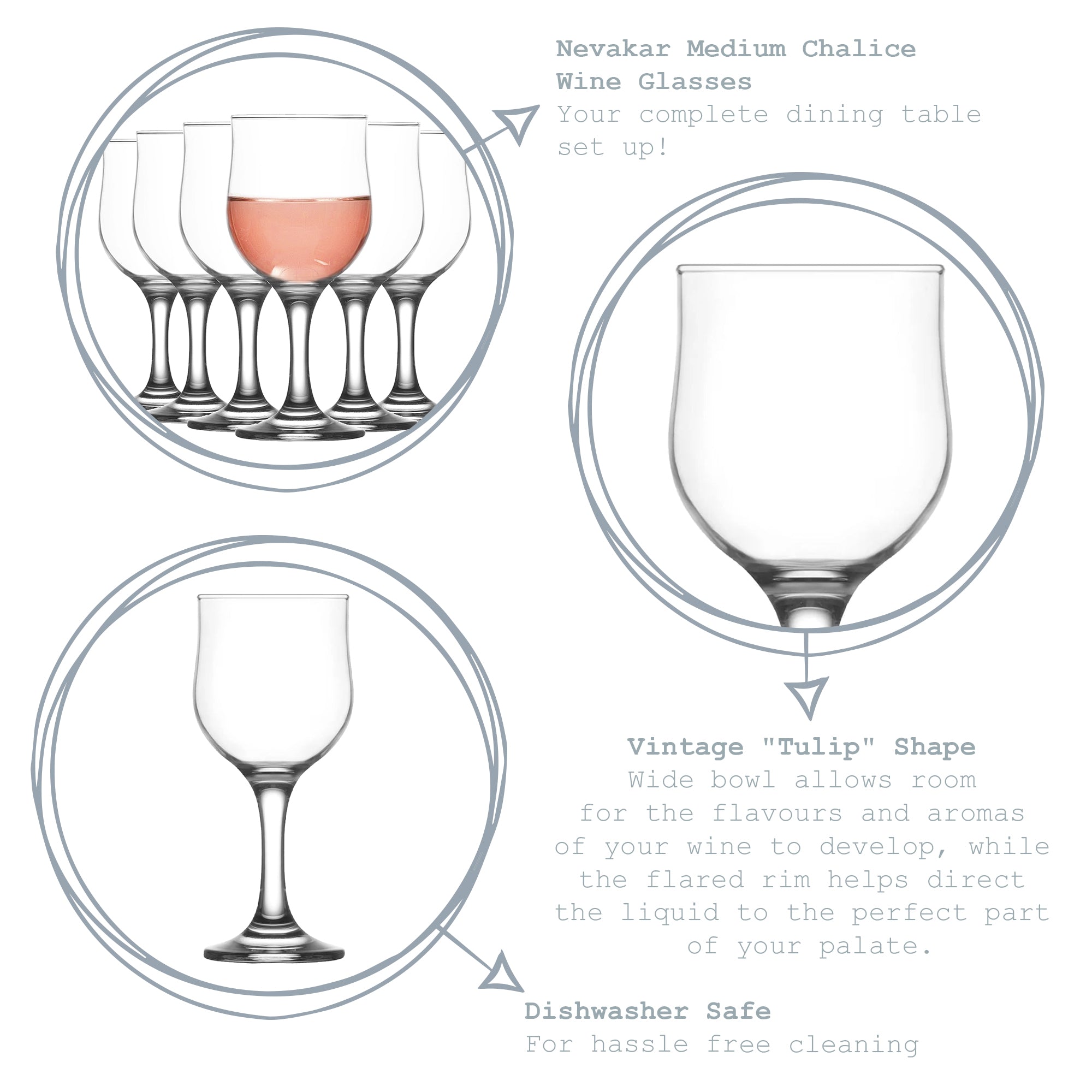 Nevakar Red Wine Glass - 320ml