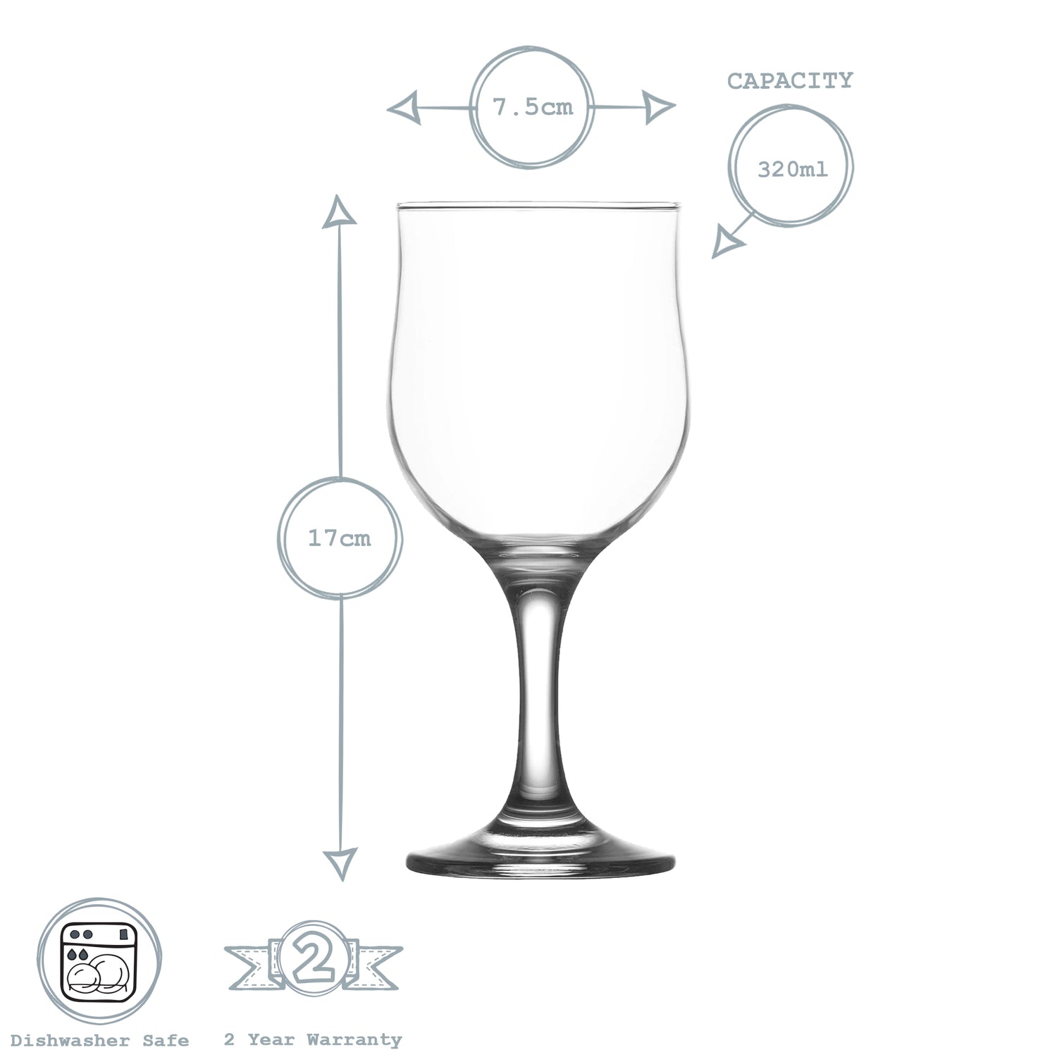 Nevakar Red Wine Glass - 320ml