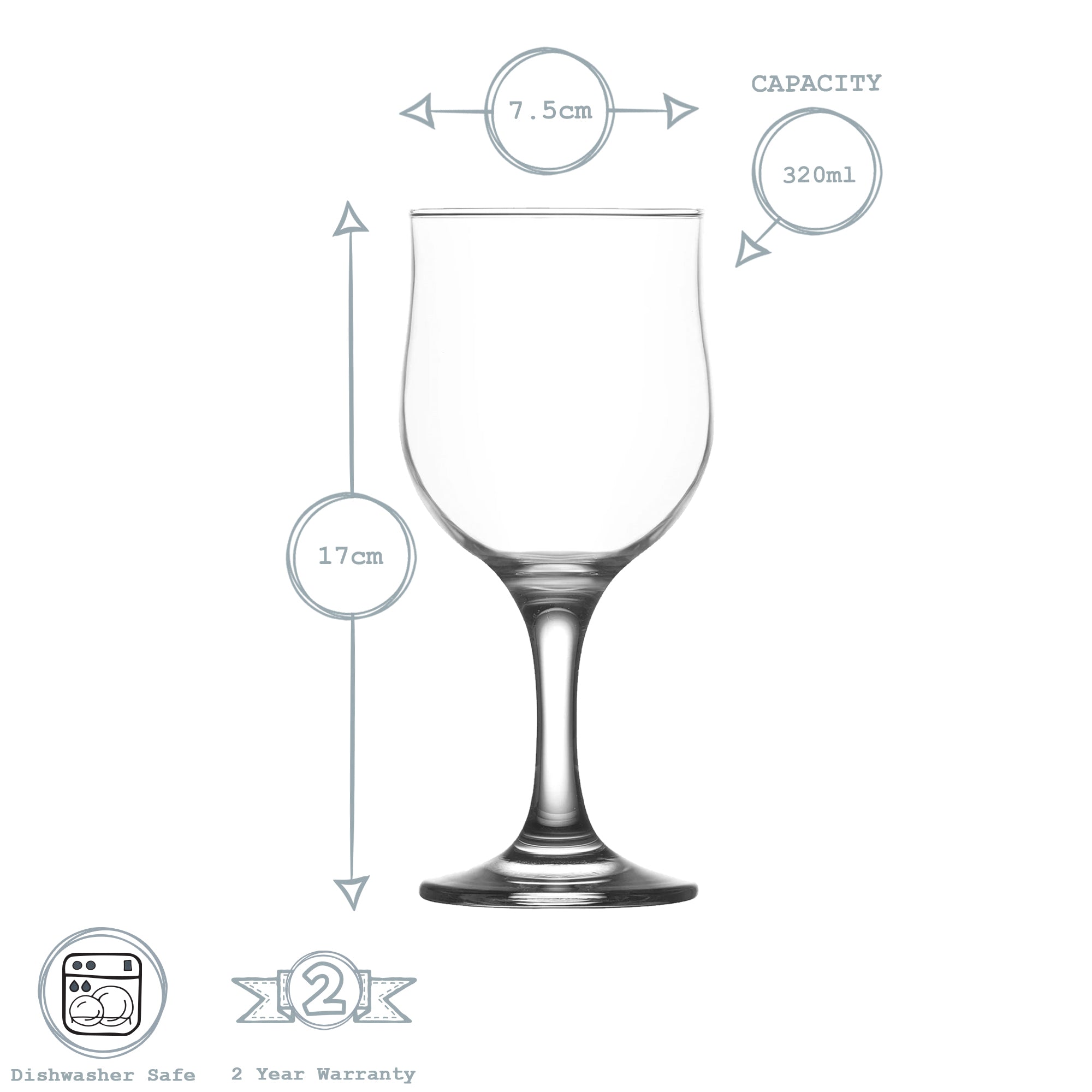 Nevakar Red Wine Glass - 320ml