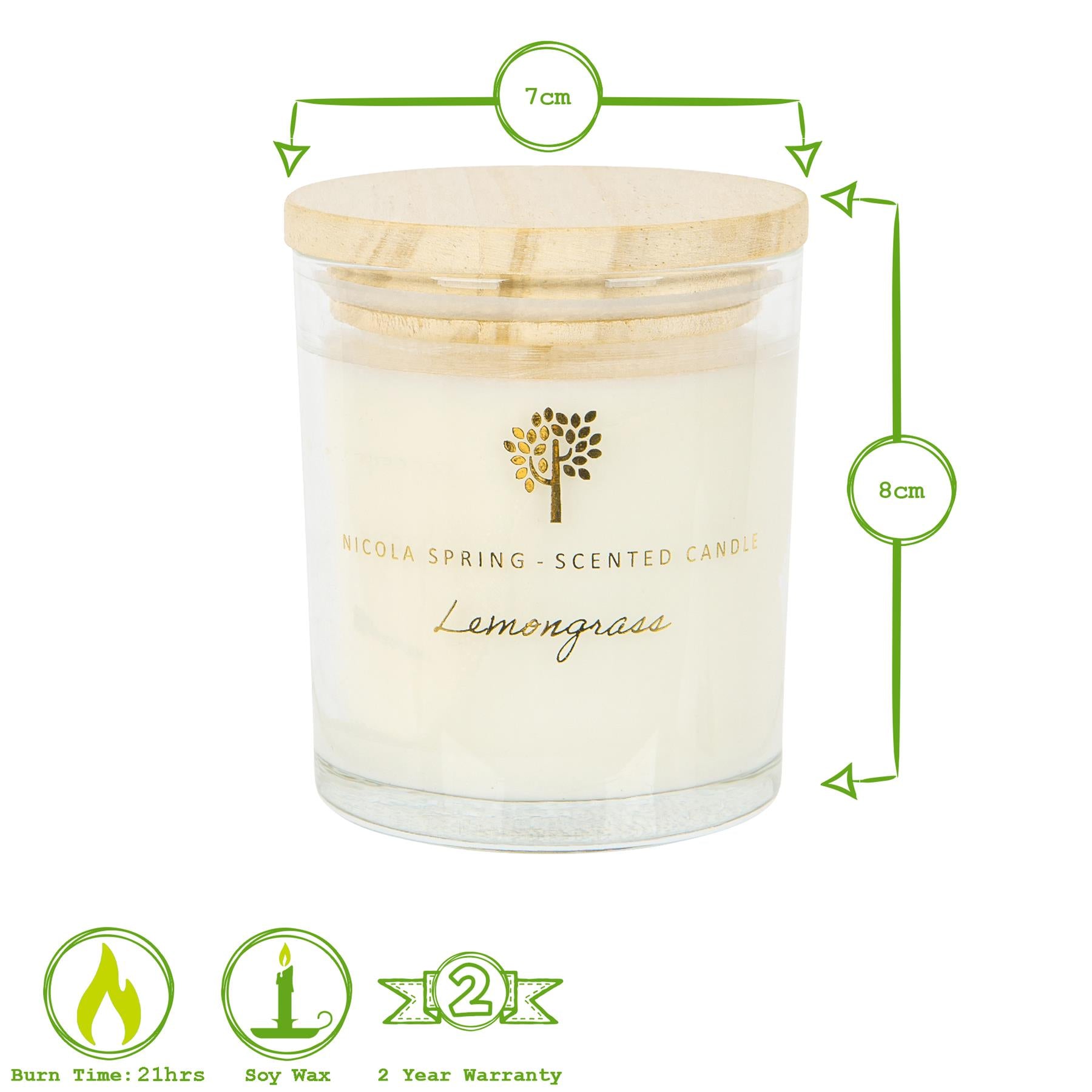 Lemongrass 130g Soy Wax Scented Candle