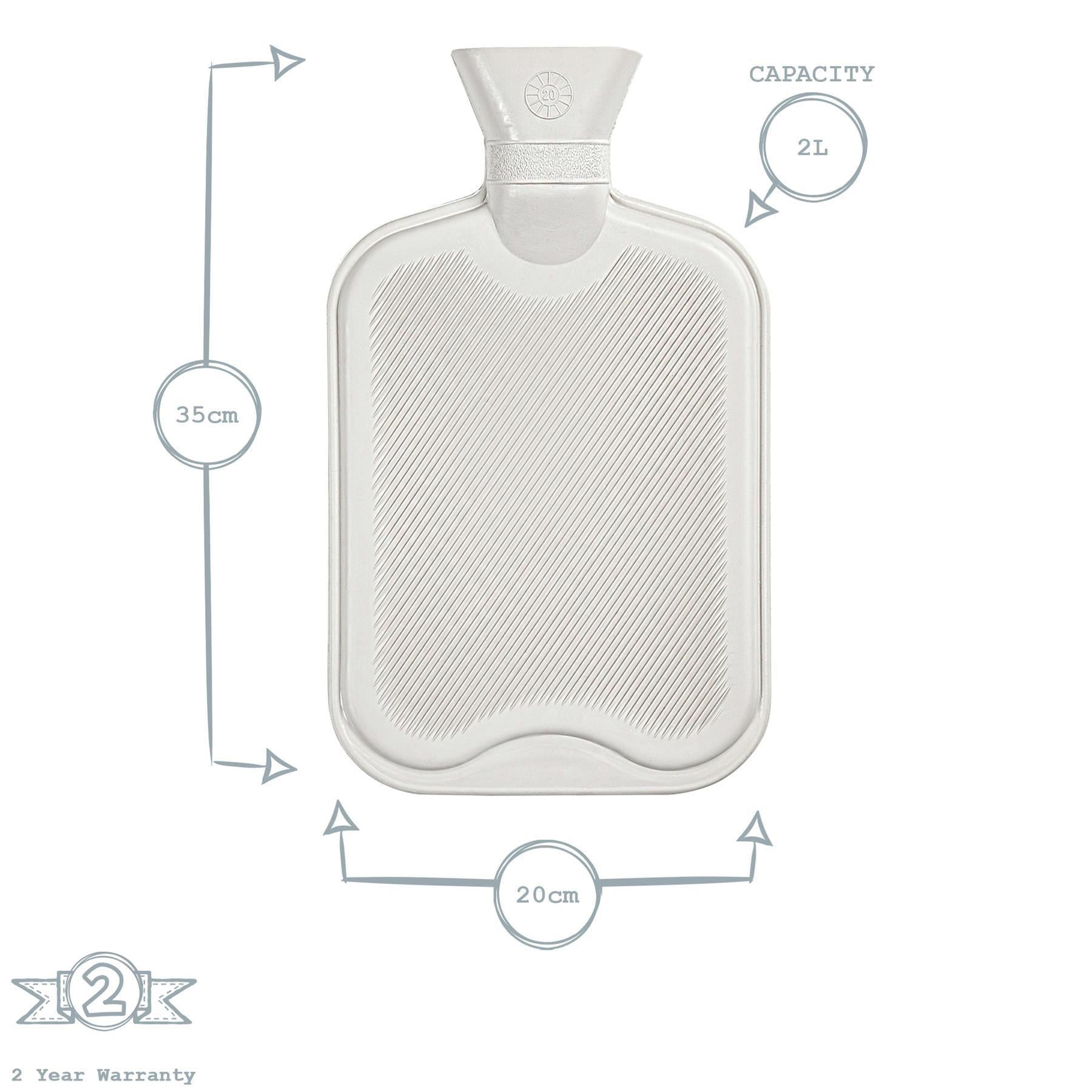 Hot Water Bottle - 2 Litres - Cream
