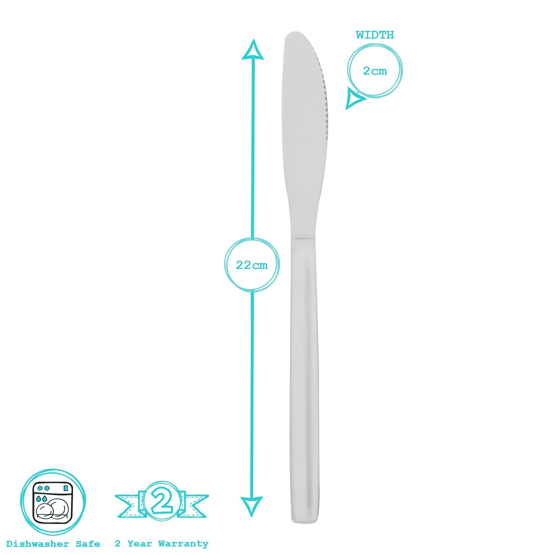 22cm Economy Stainless Steel Dinner Knife