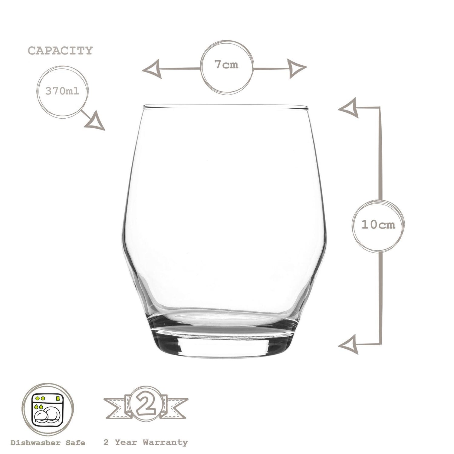 Ella Whiskey Glass - 370ml