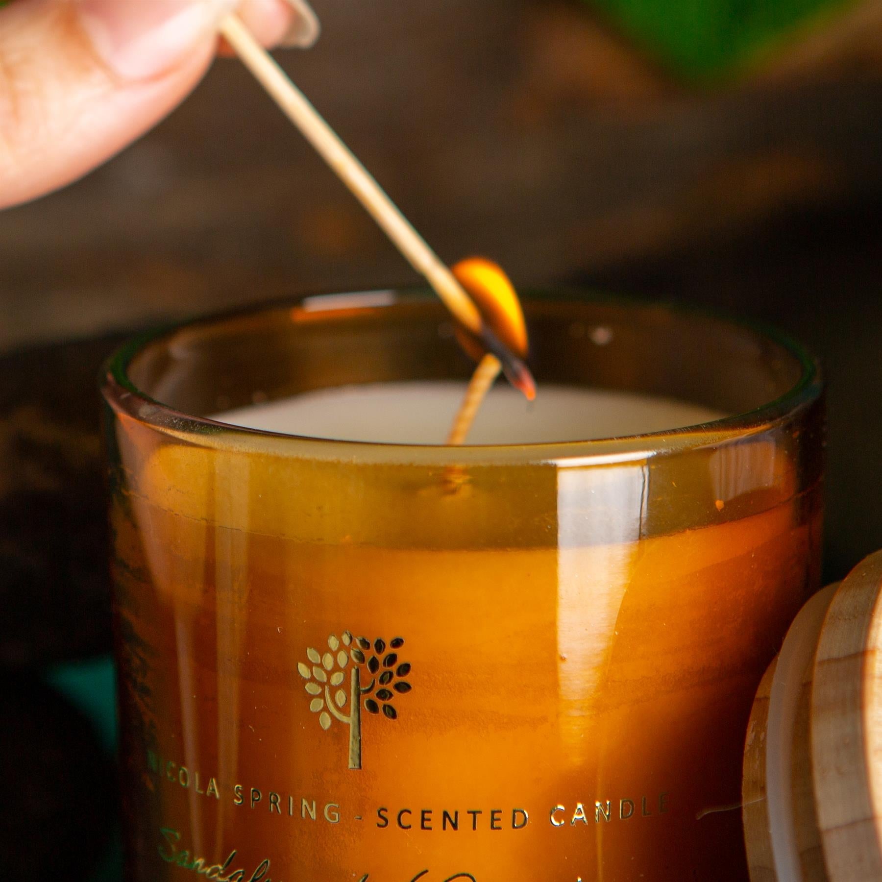 130g Sandalwood & Jasmine Soy Wax Scented Candle