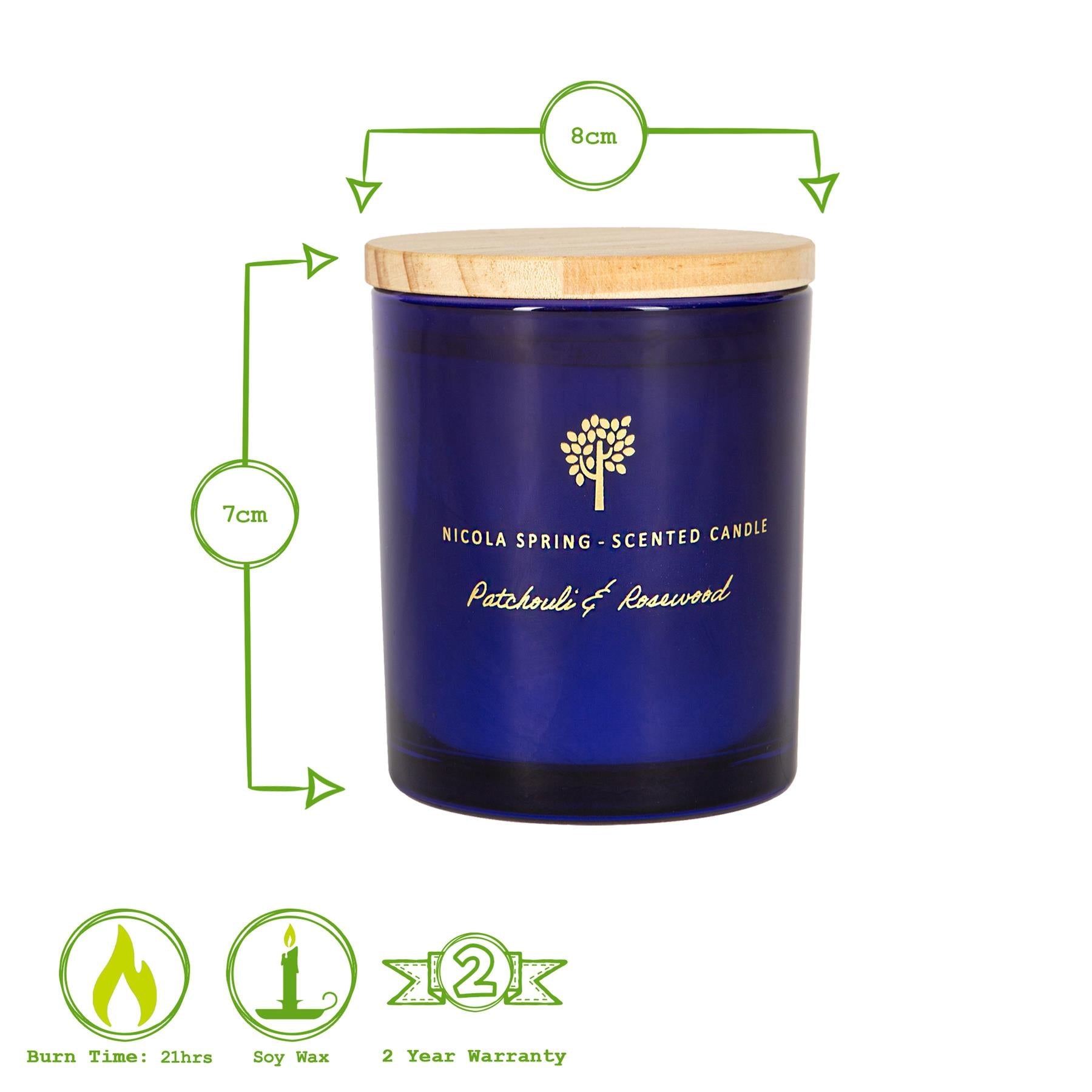 130g Patchouli & Rosewood Soy Wax Scented Candle