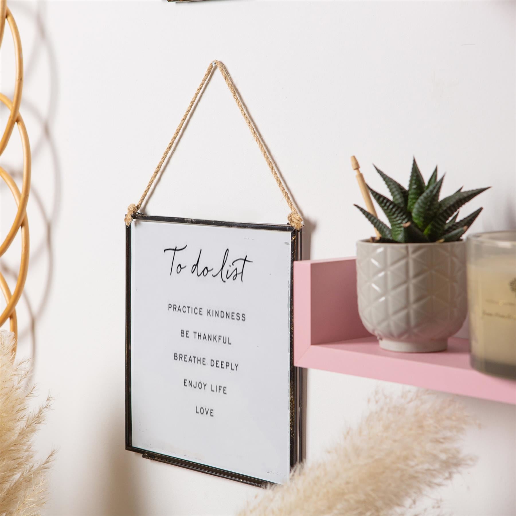 8" x 8" Glass Hanging Photo Frame