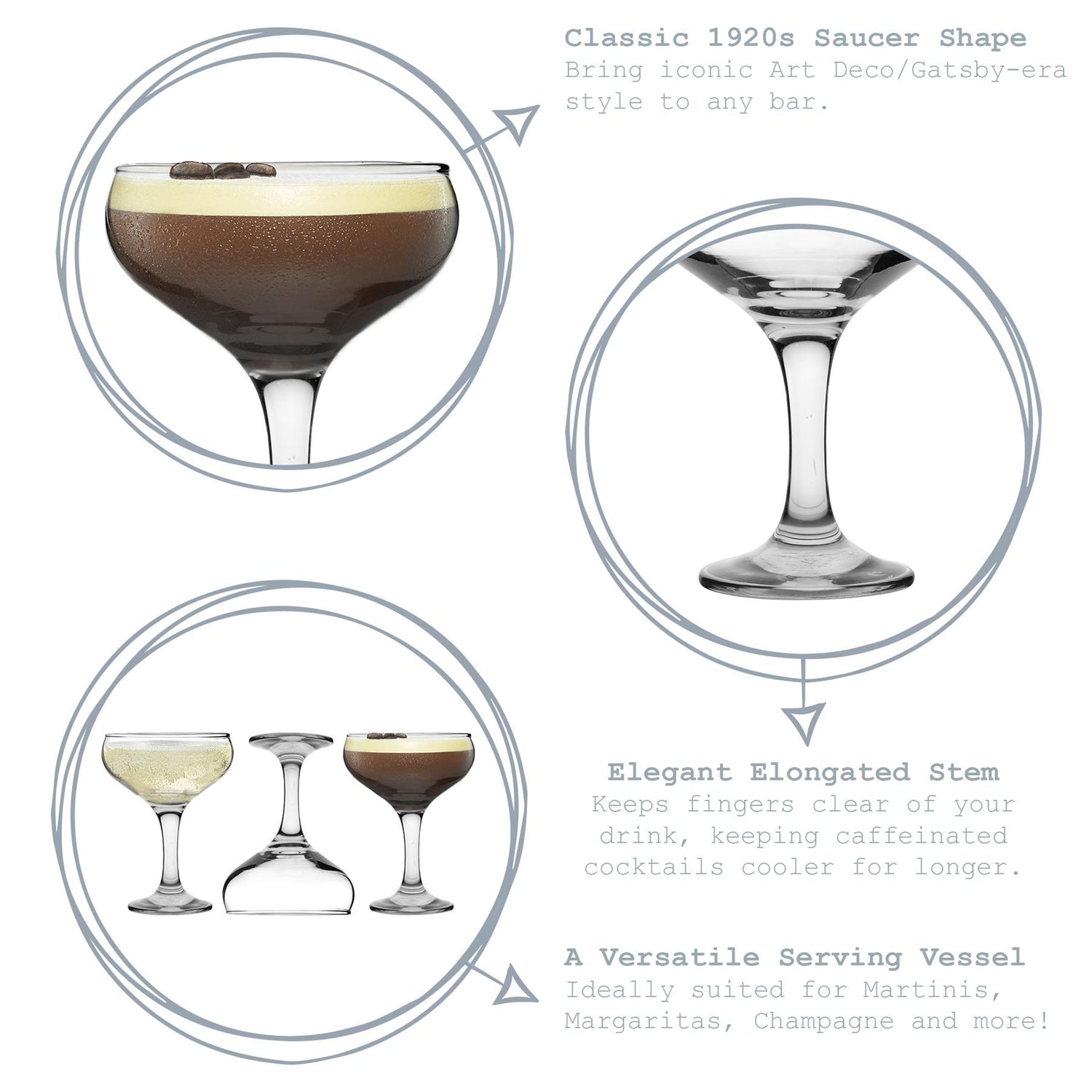 235ml Misket Champagne Cocktail Saucer