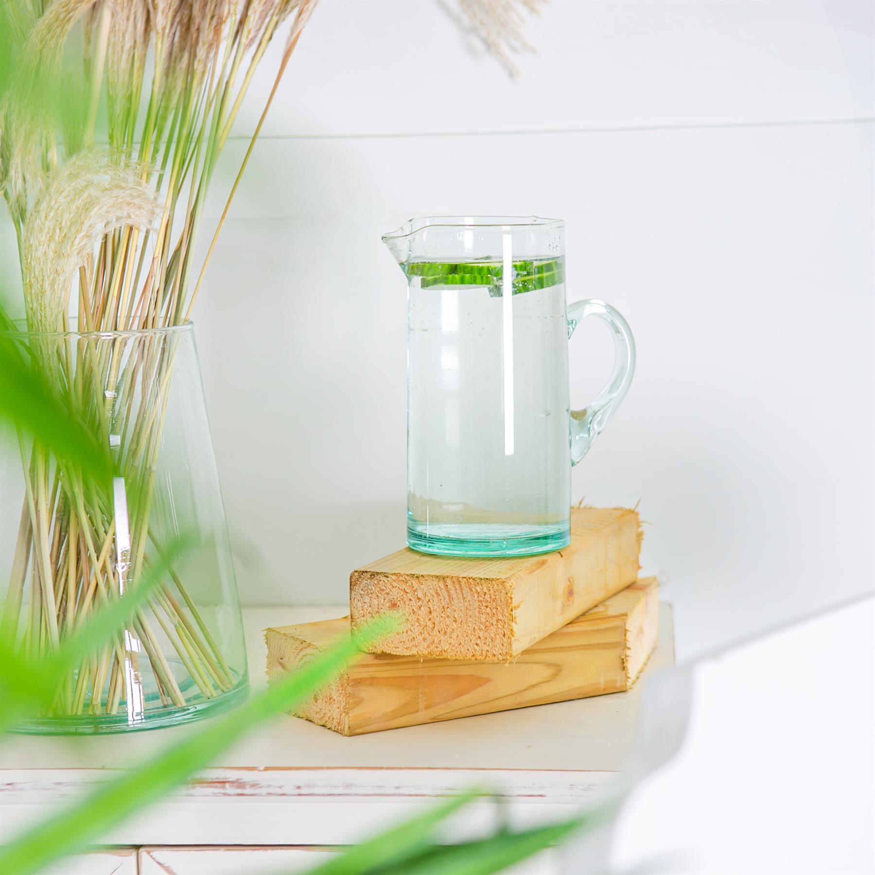 Jebel Recycled Glass Jug - 1L - Clear