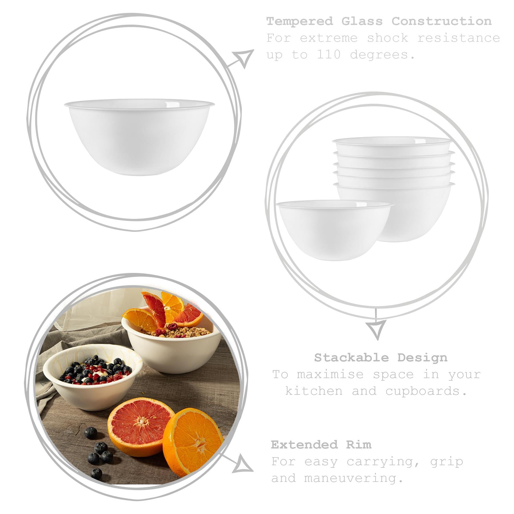 Easy Glass Nesting Mixing Bowl - 14.5cm