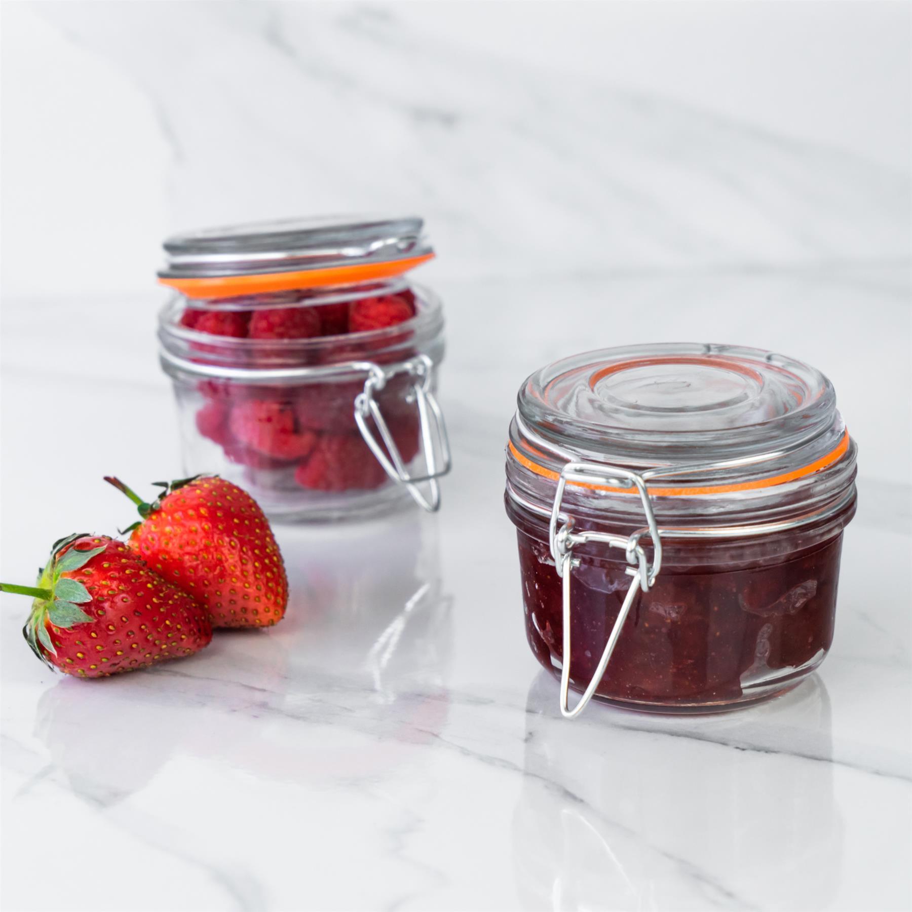 Glass Storage Jar - 125ml - Orange Seal