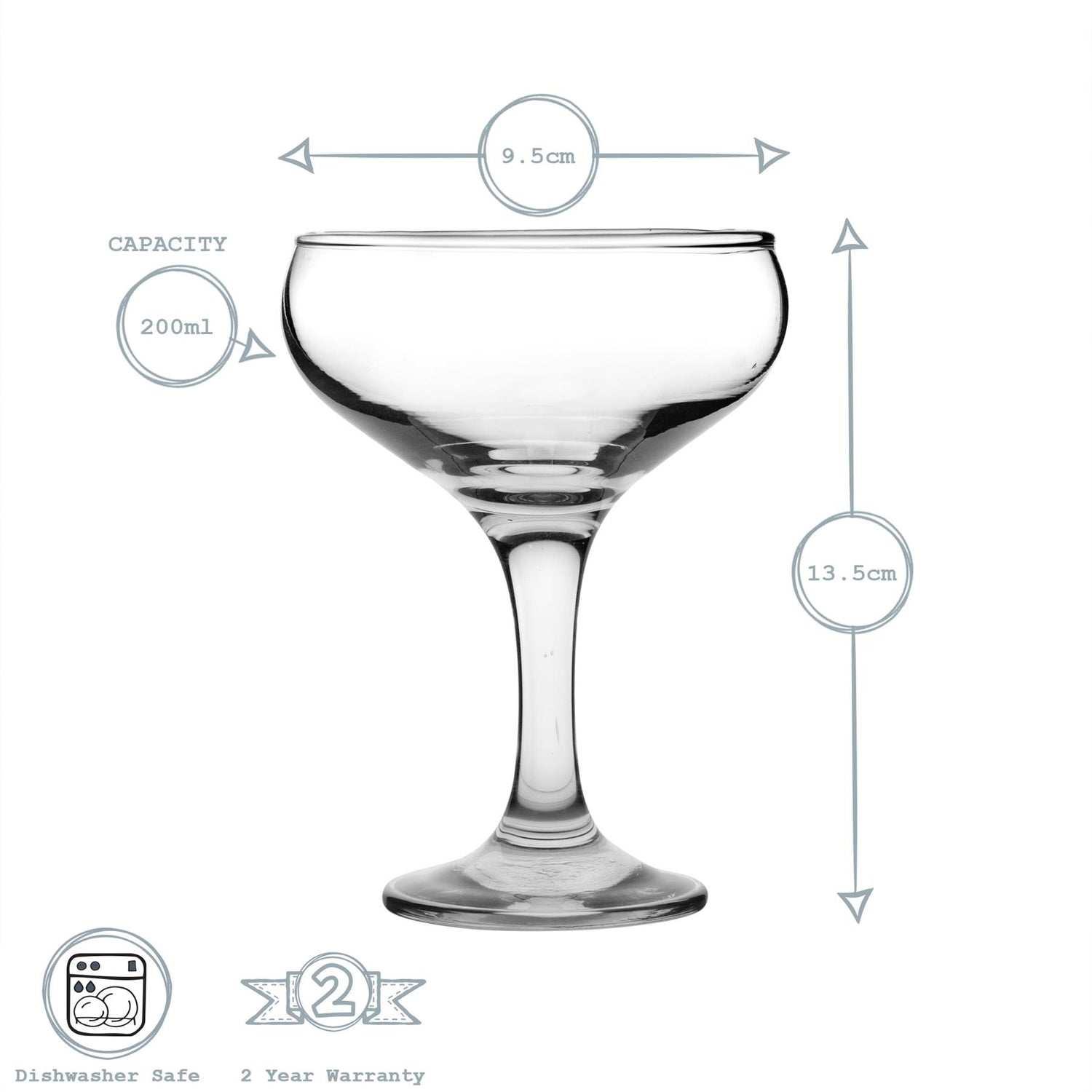 235ml Misket Champagne Cocktail Saucer