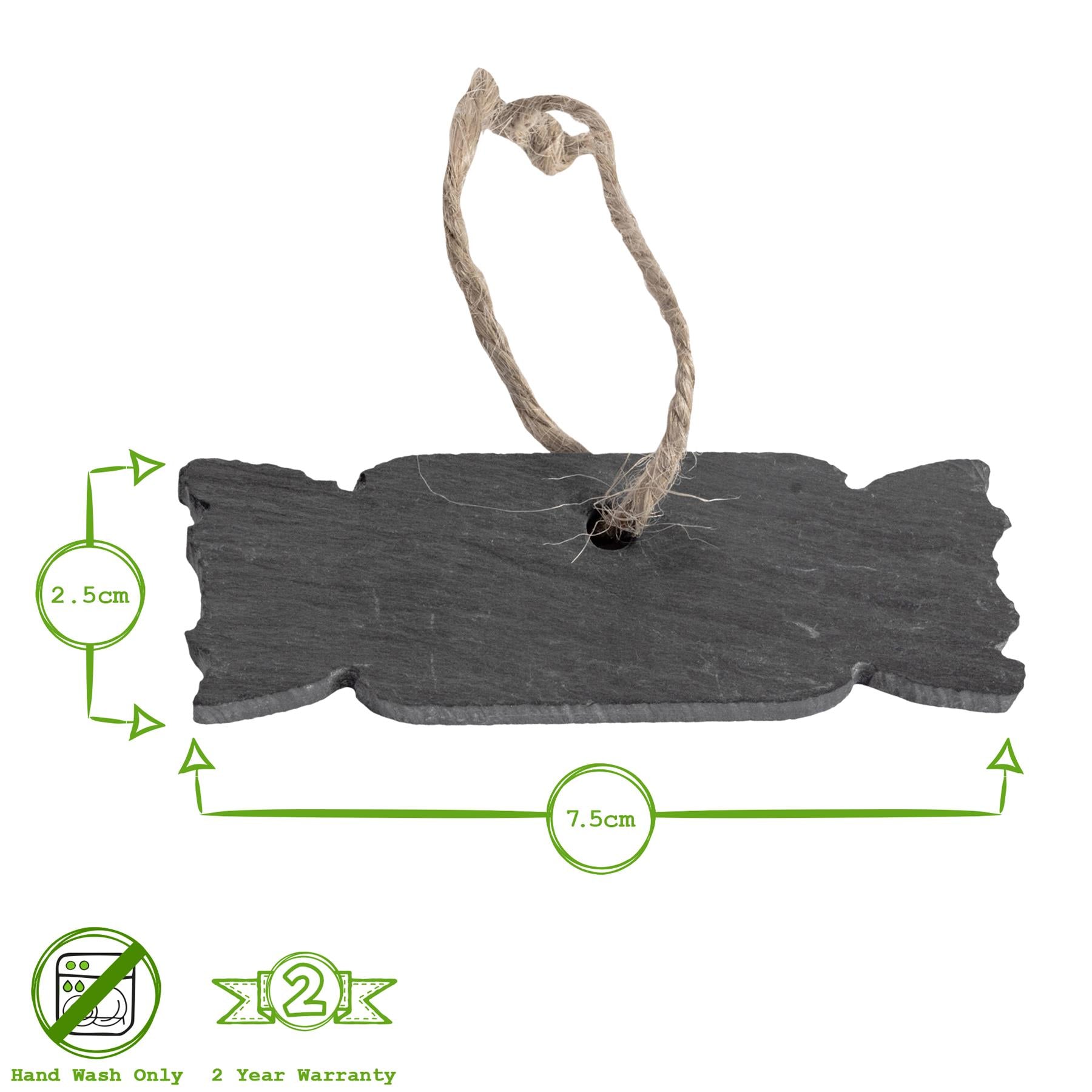 Slate Christmas Tree Decoration - Cracker
