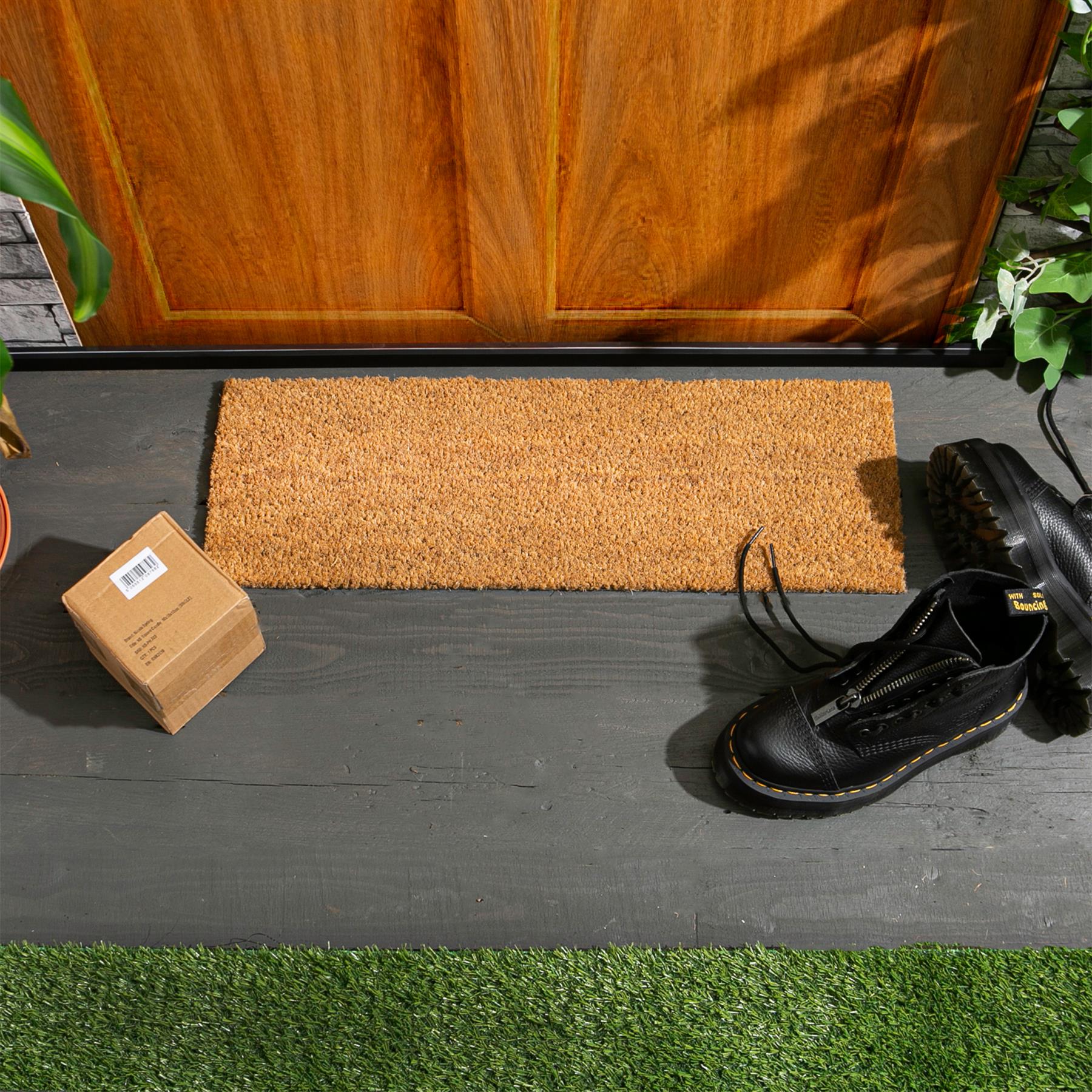 Coir Step Door Mat - 60 x 20cm - Plain