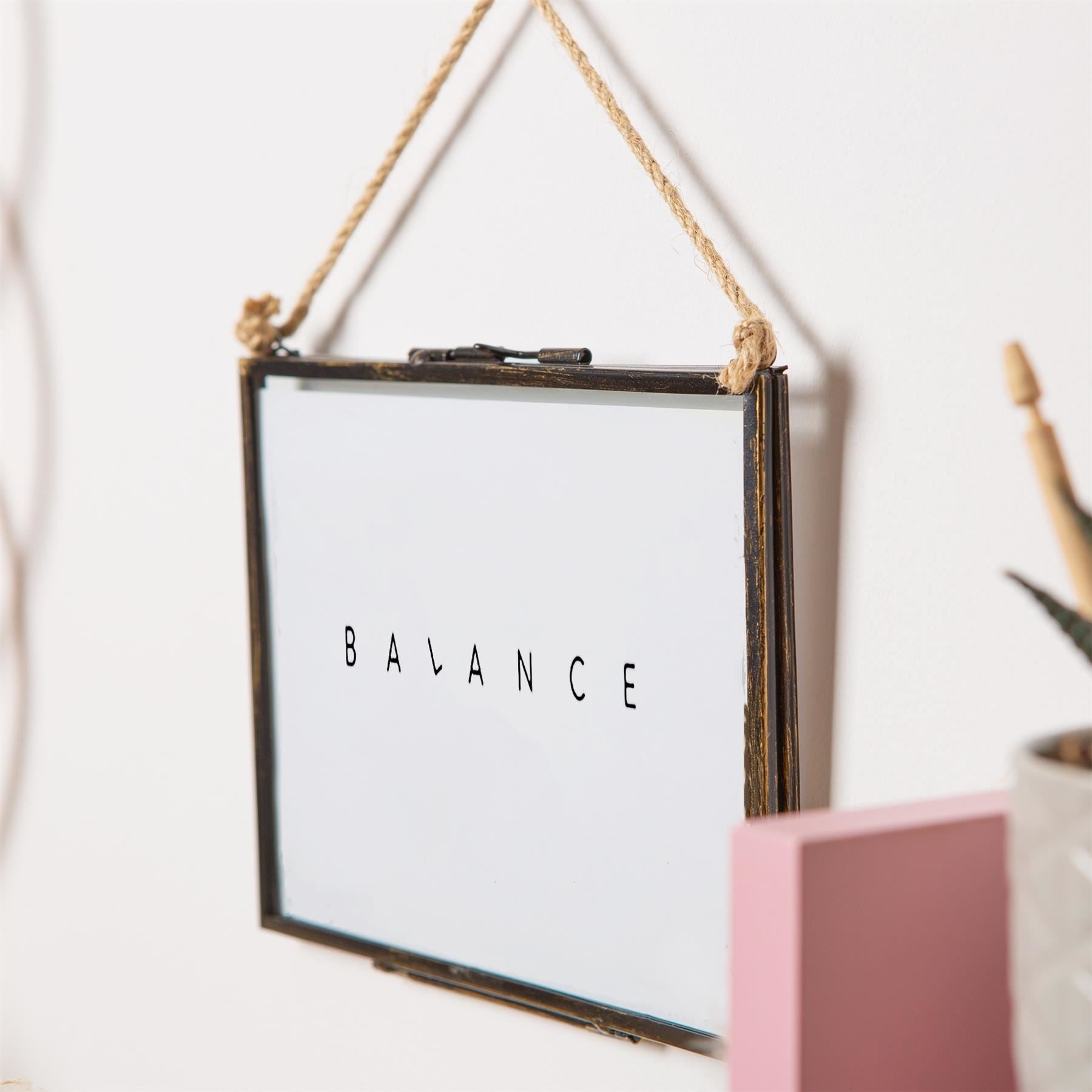 7" x 5" Glass Hanging Photo Frame