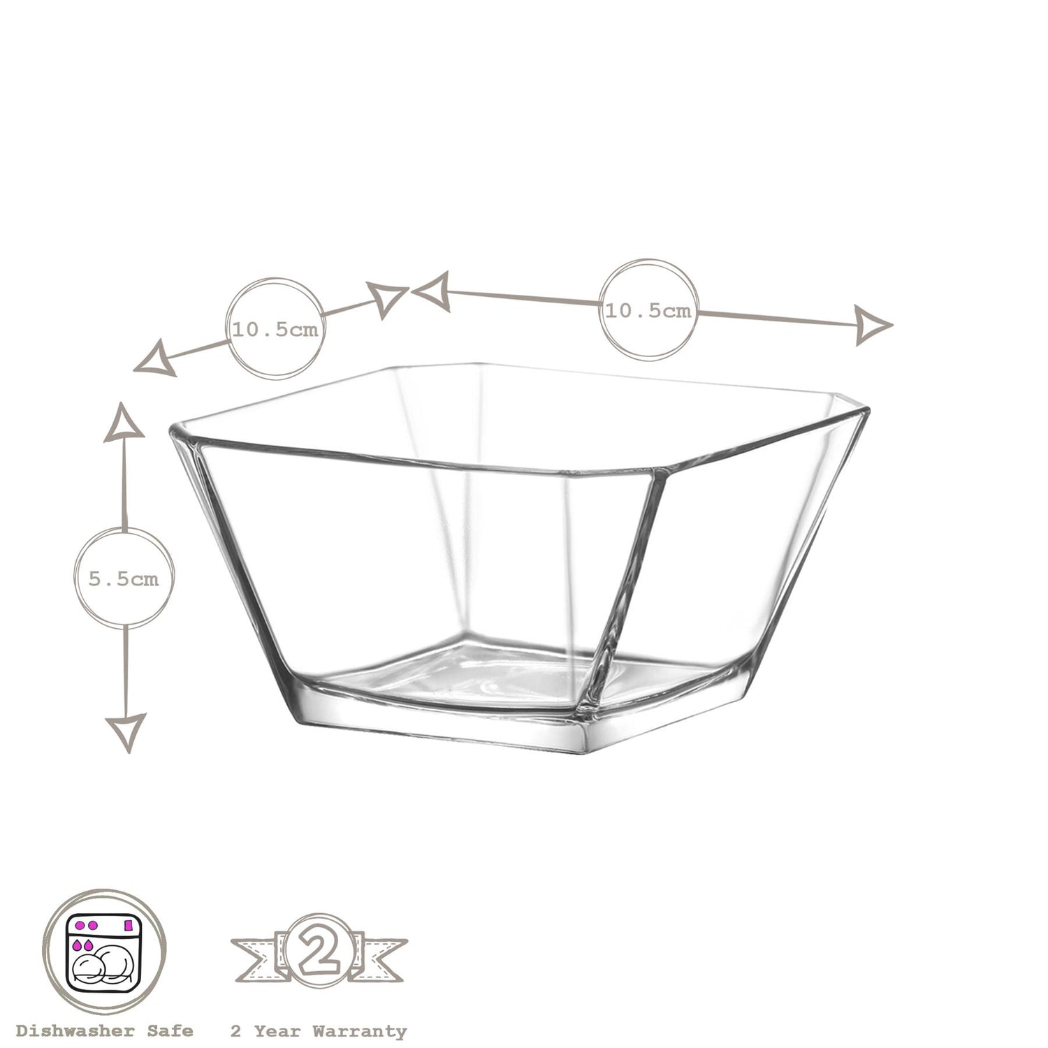 10.5cm Karen Stacking Glass Serving Bowl