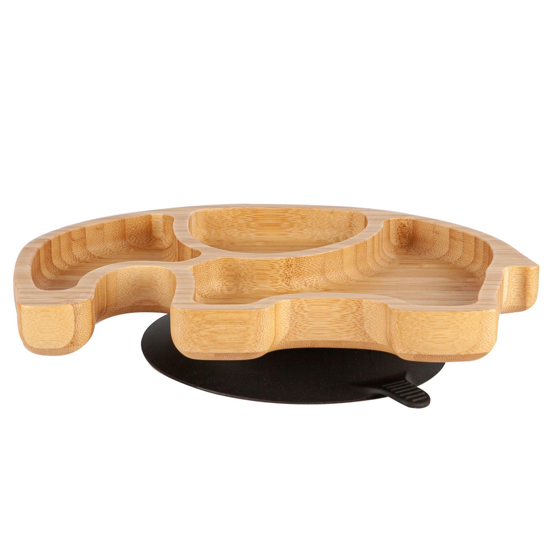 Bamboo Kids Elephant Suction Plate - Black