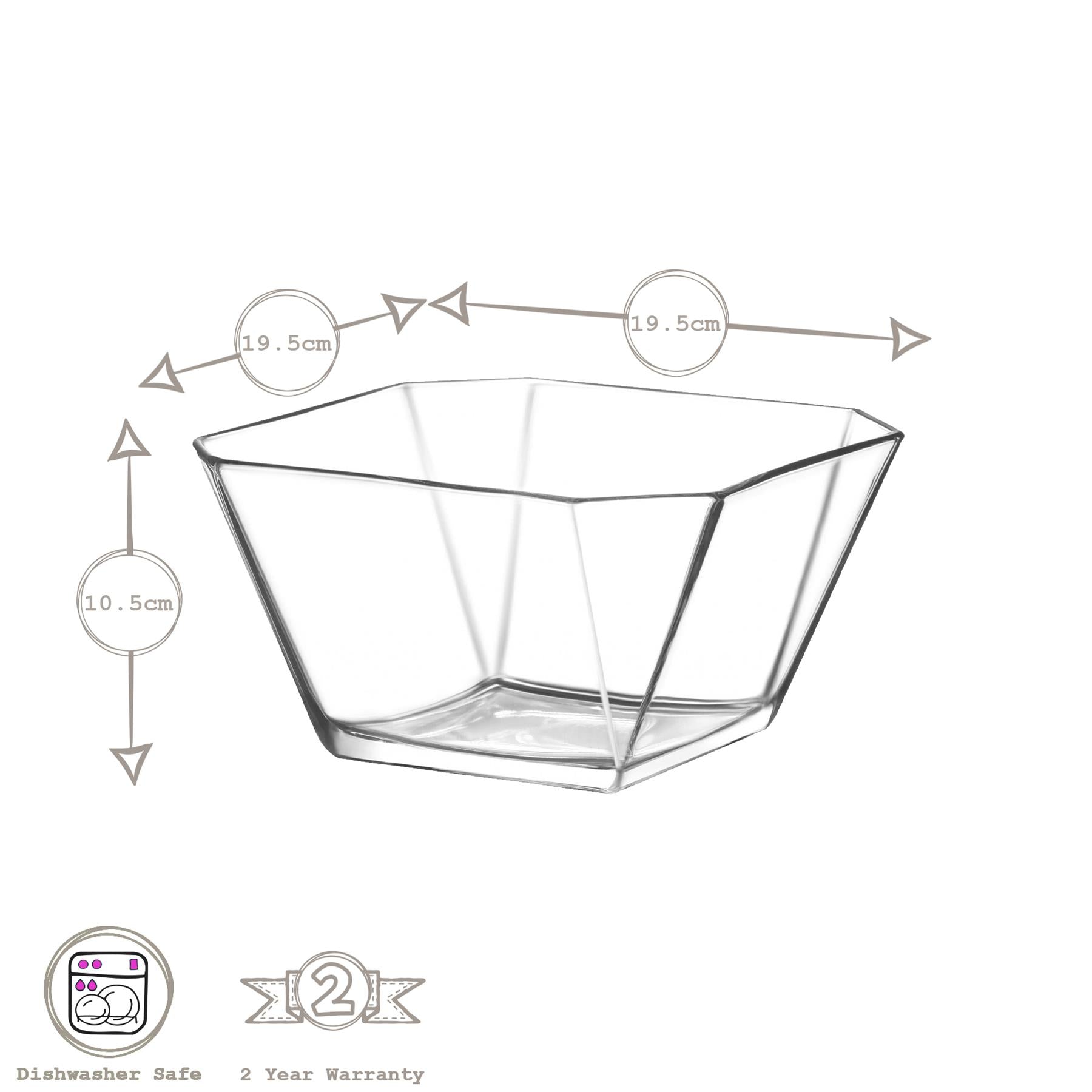 19.5cm Karen Stacking Glass Serving Bowl