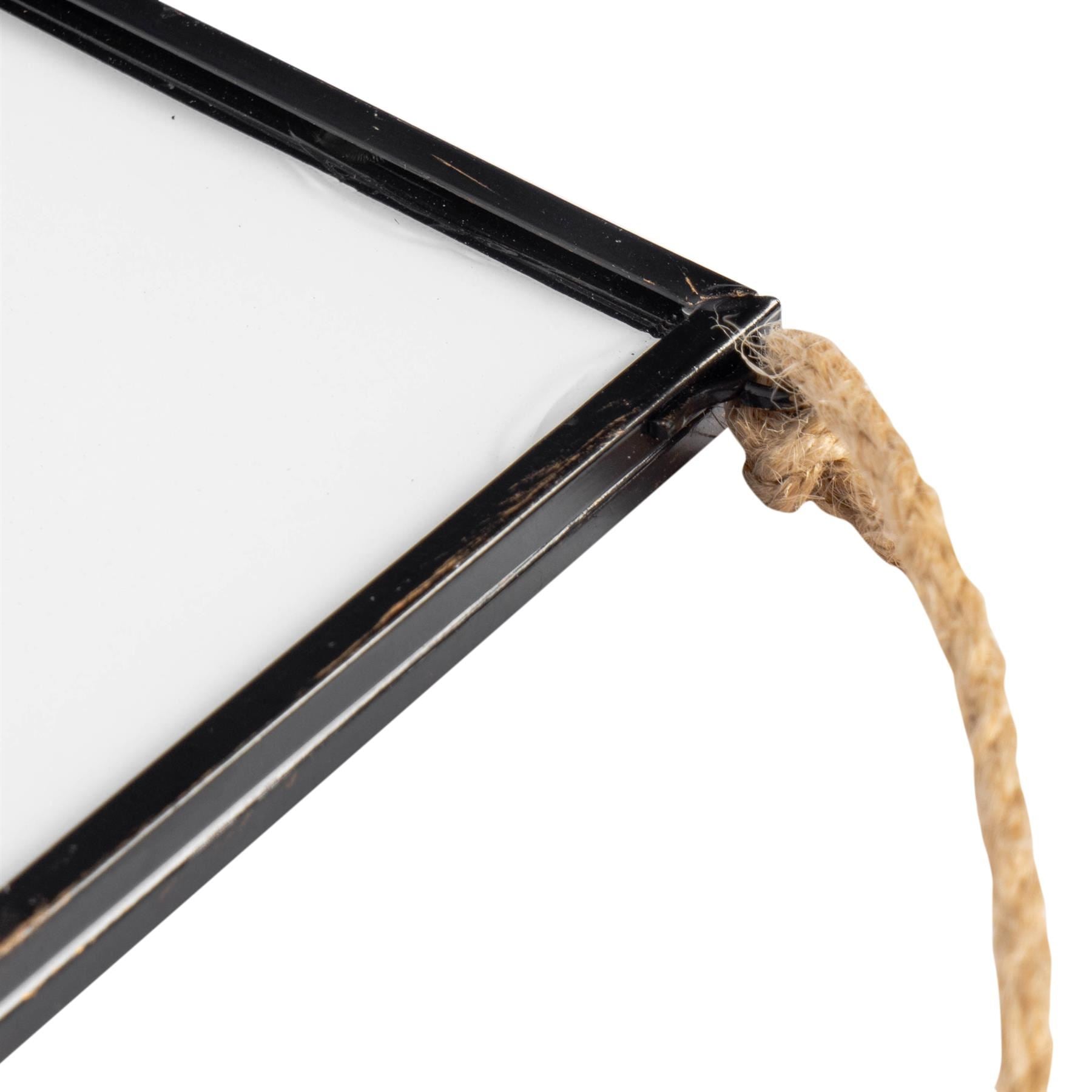 7" x 5" Glass Hanging Photo Frame